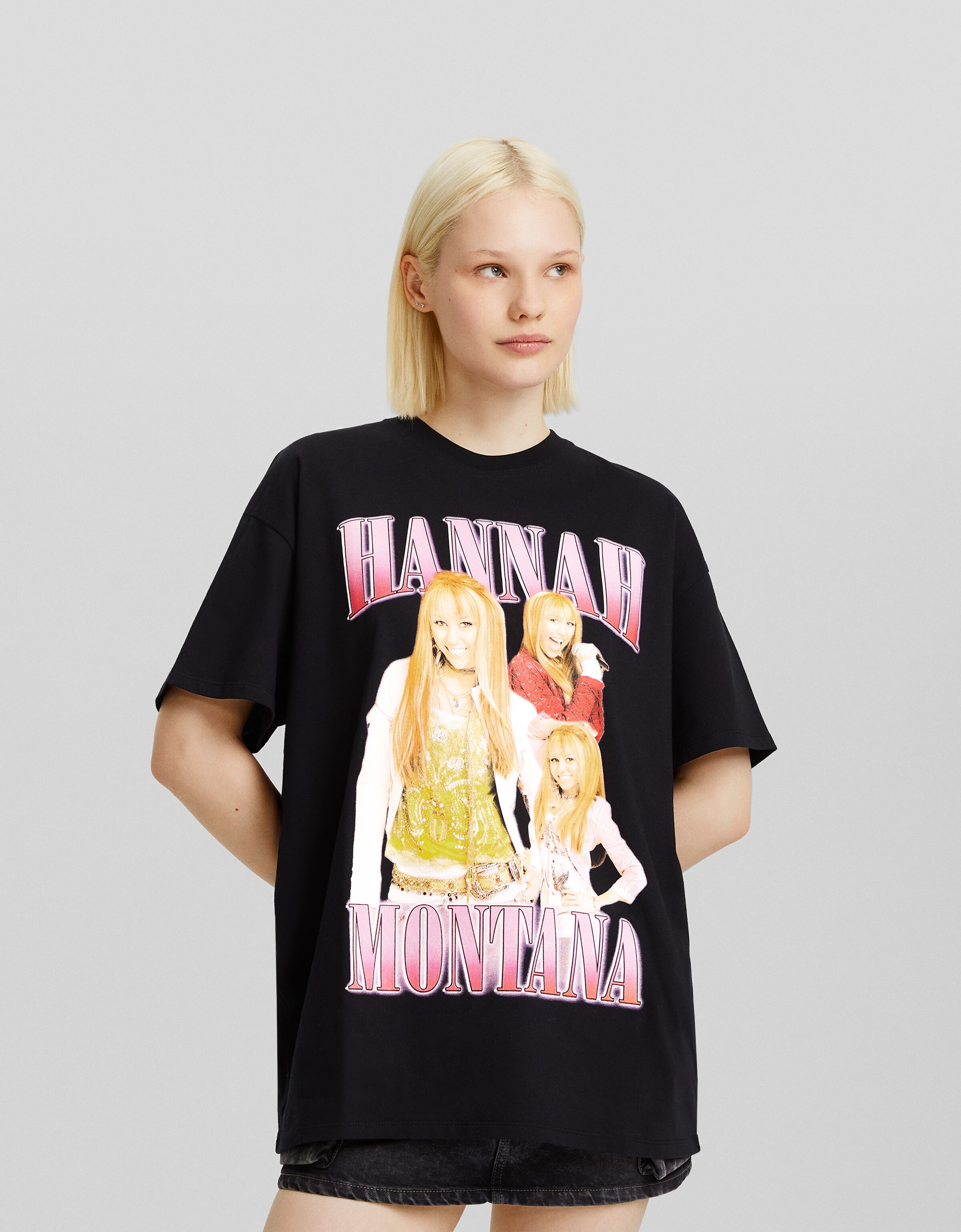 Camiseta Hannah Montana manga corta oversize print