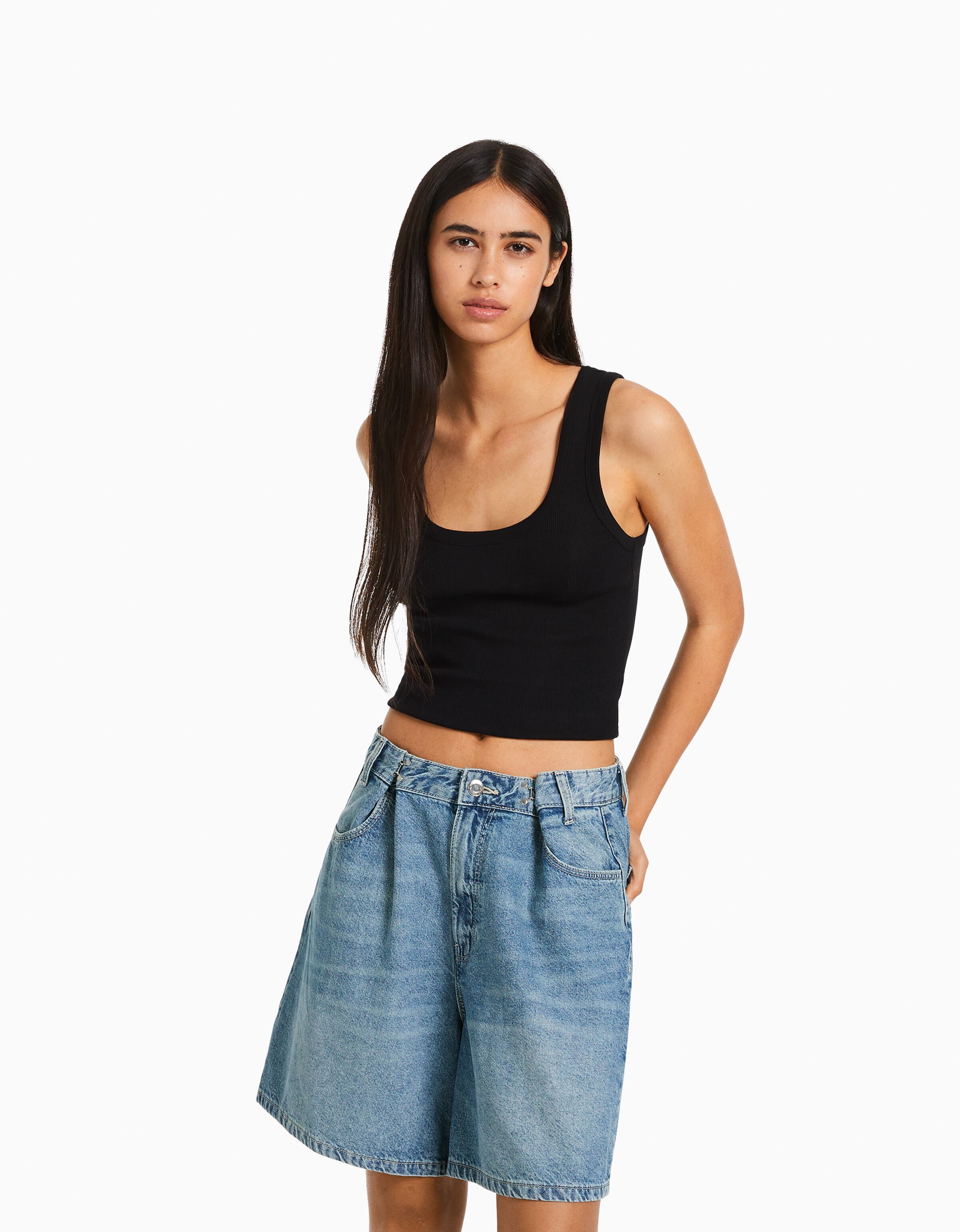 Bermuda denim multiposición