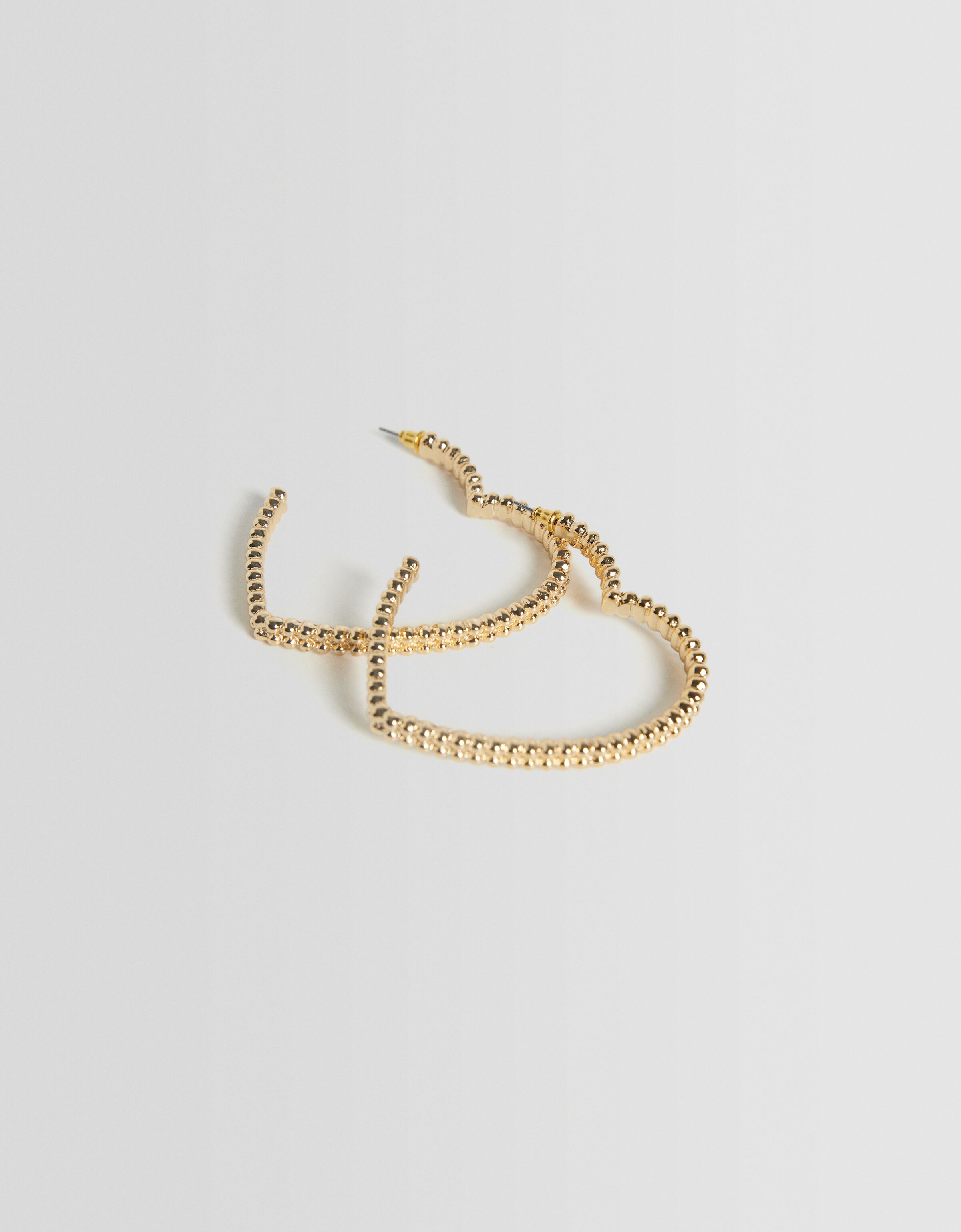 Pendientes aros corazón