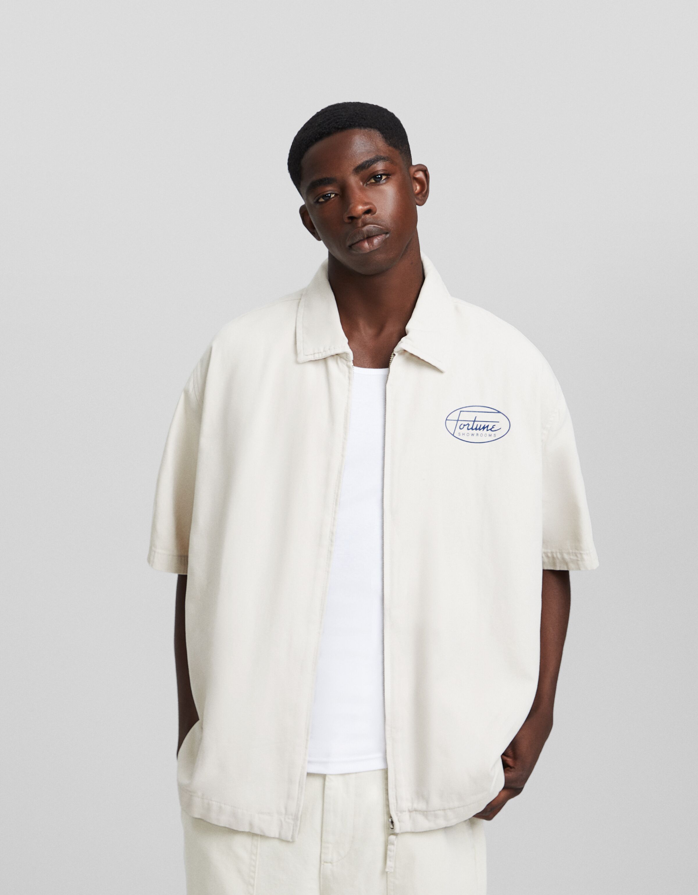 Camisa manga corta algodón print