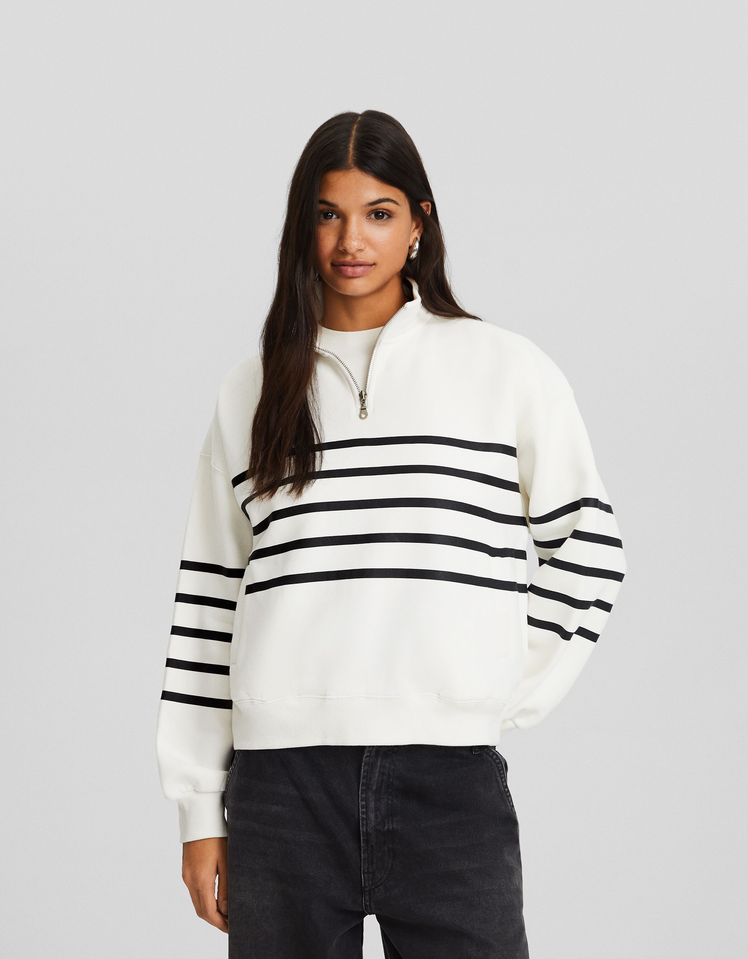 Sudadera cremallera print