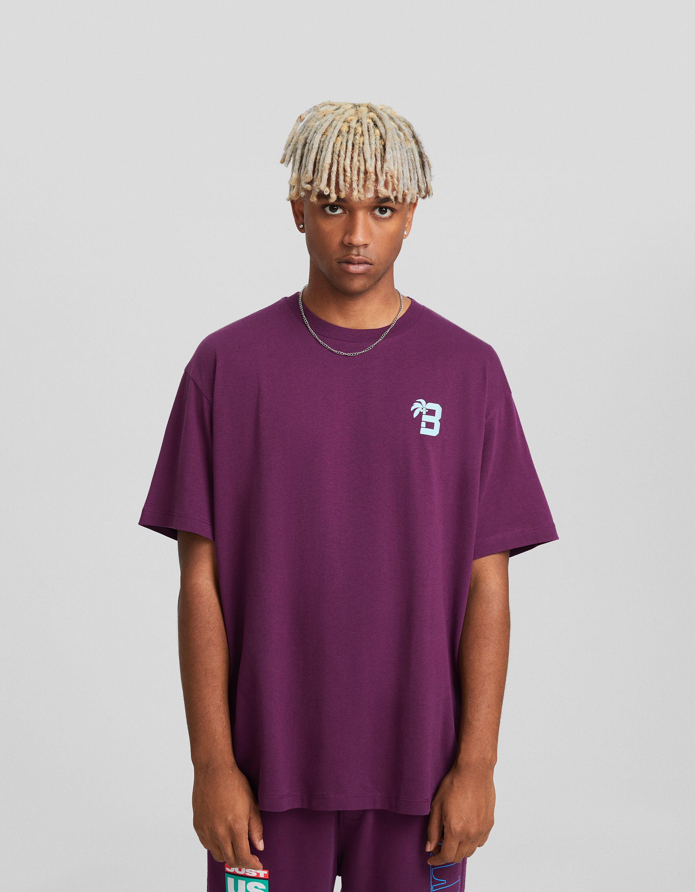 Camiseta manga corta boxy fit print