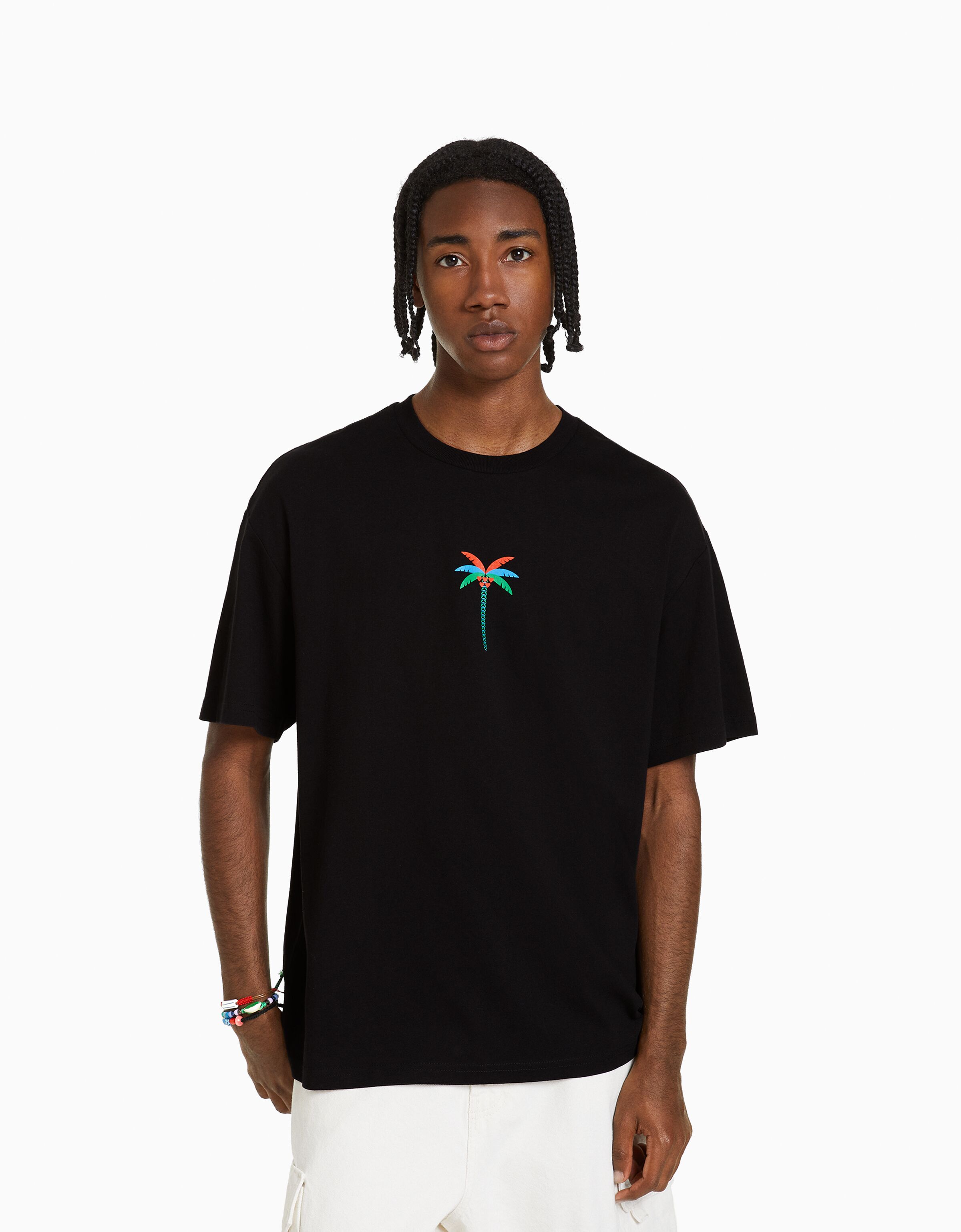 Camiseta manga corta boxy fit print