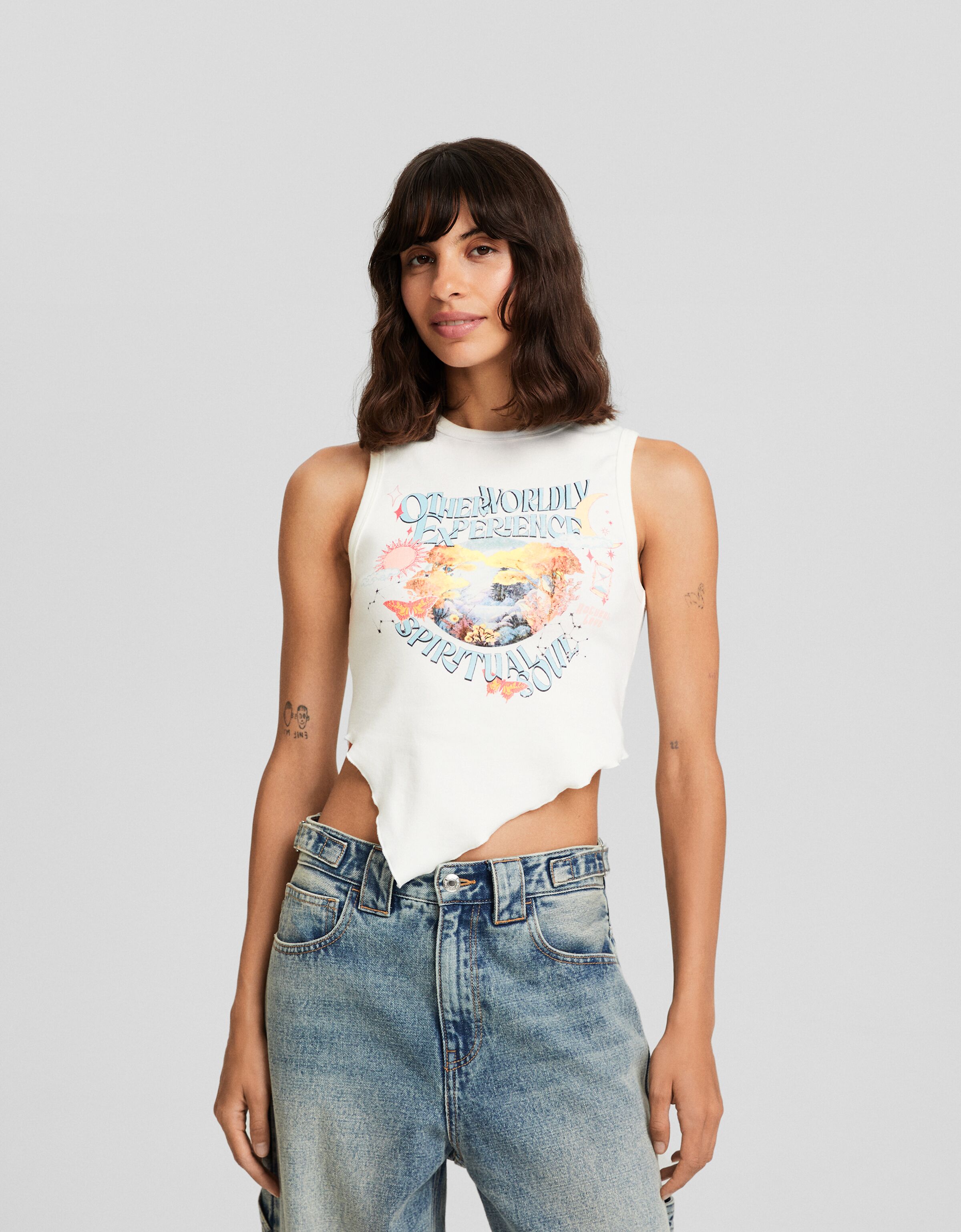 Camiseta sin mangas print