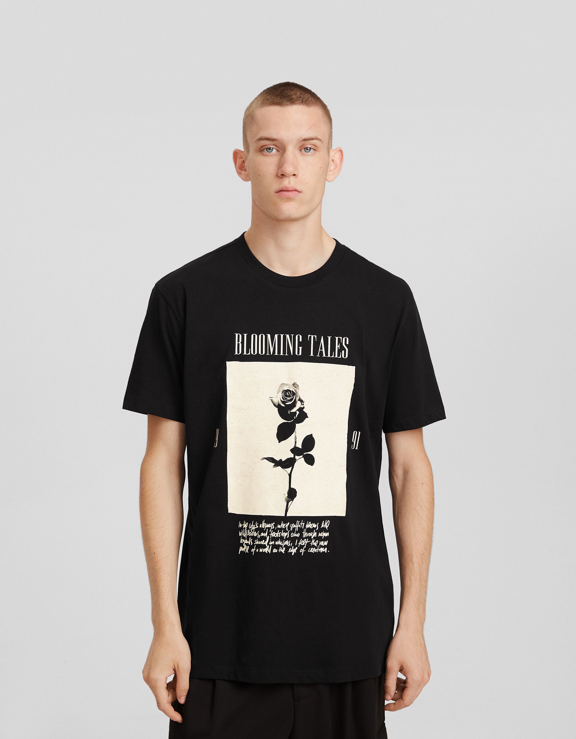 Camiseta manga corta print floral