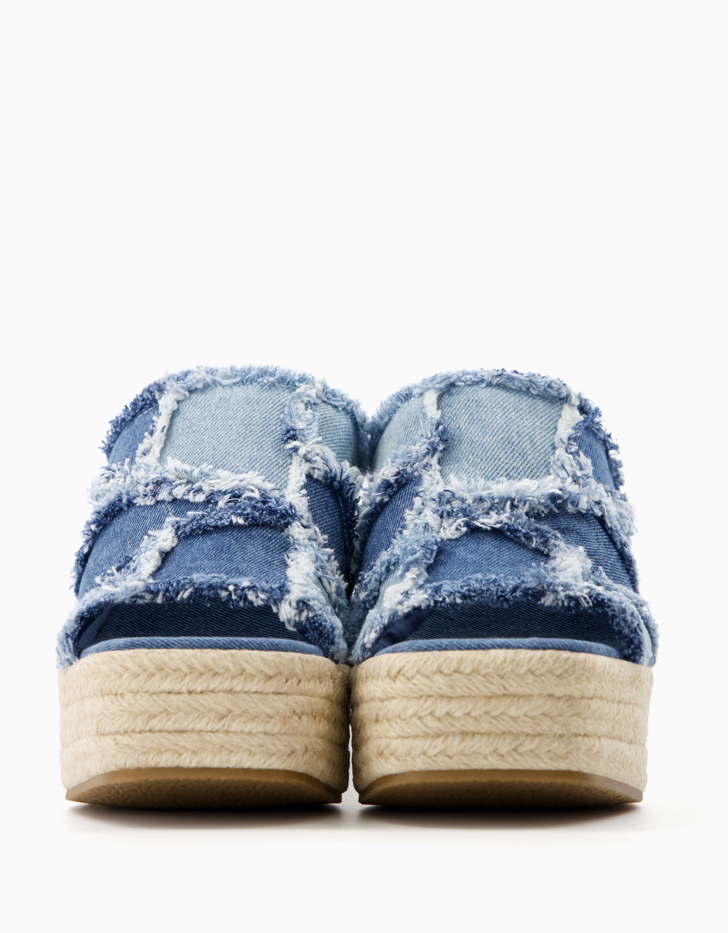 Cua yute denim patchwork