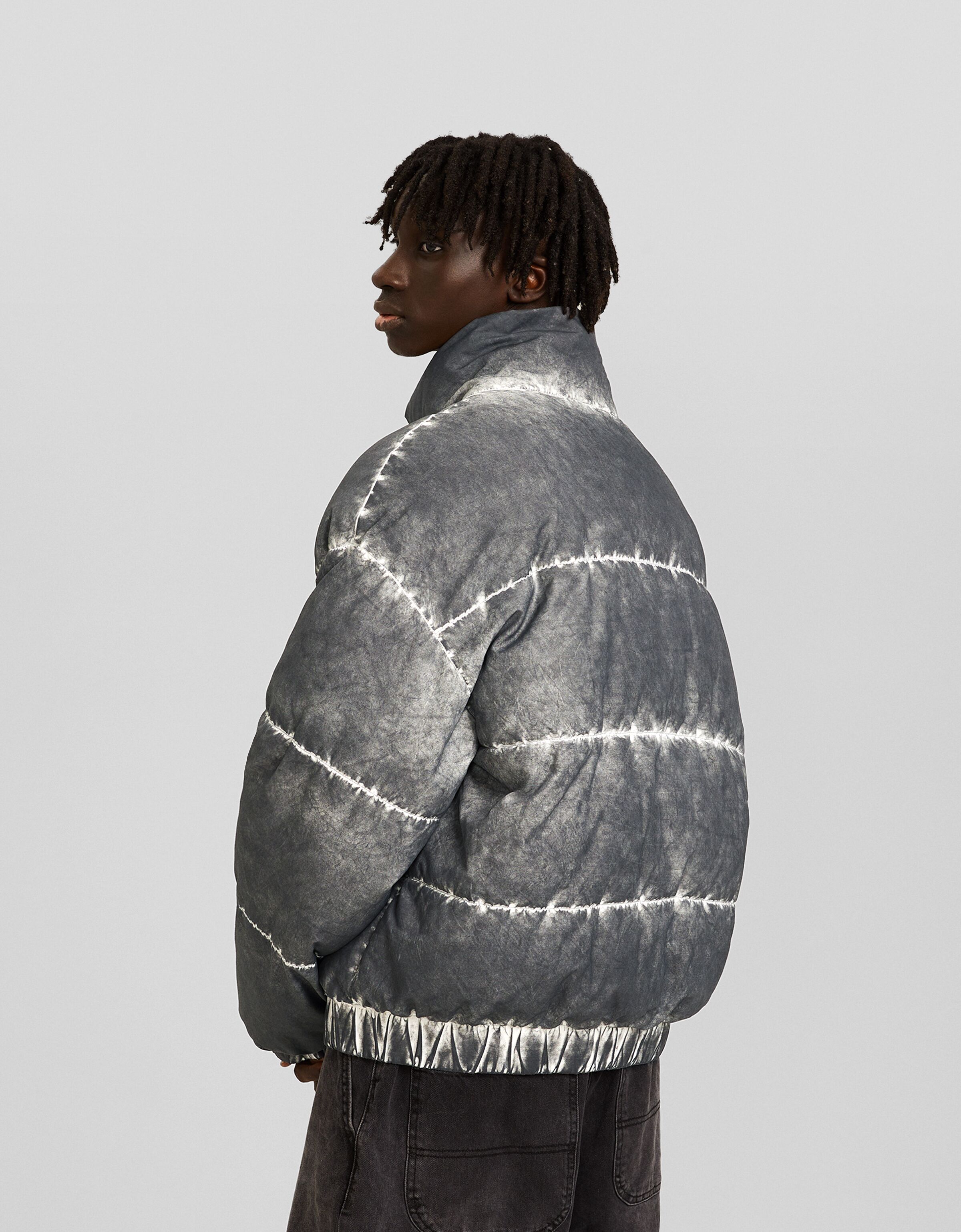Cazadora acolchada efecto lavado