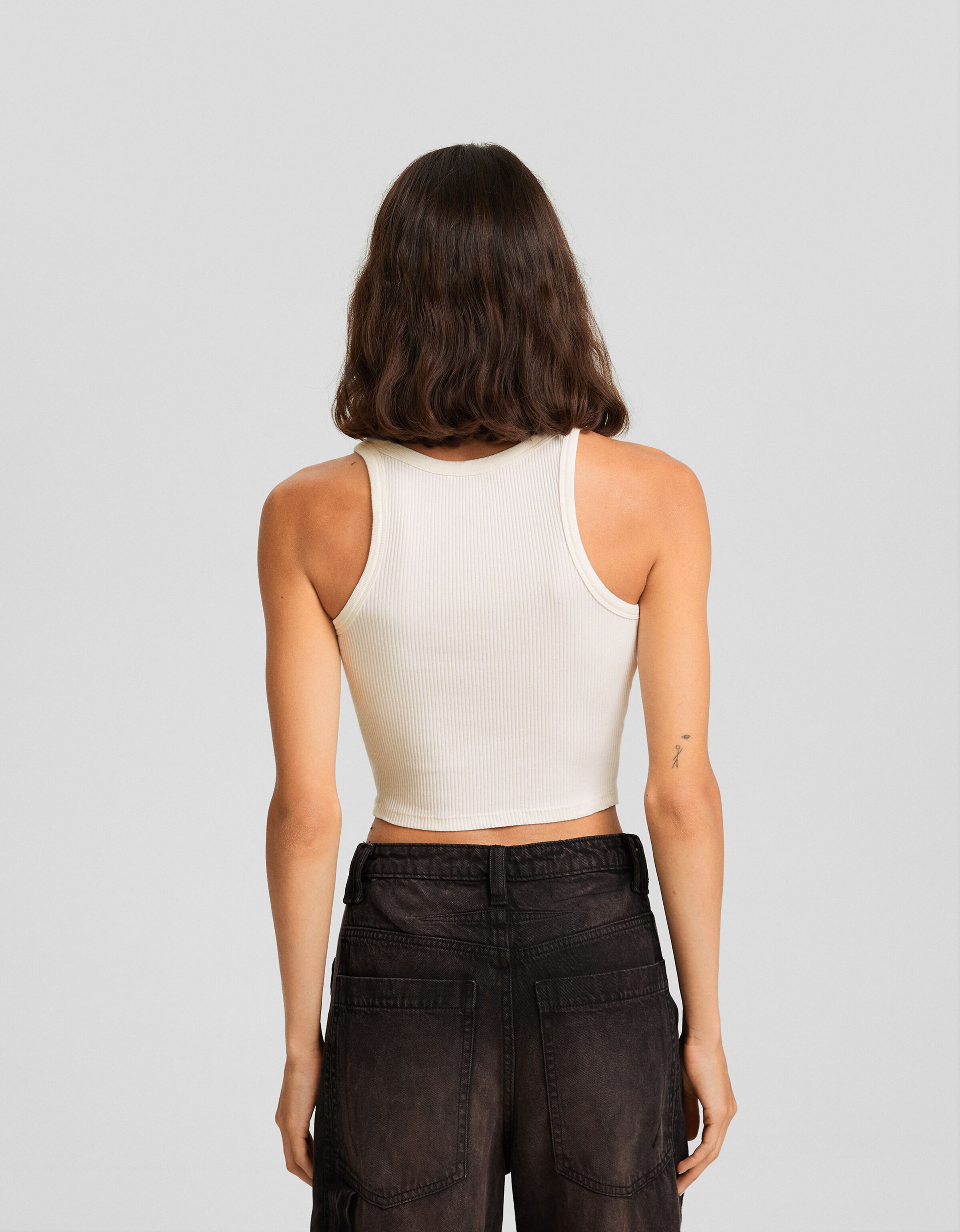 Camiseta sin mangas rib