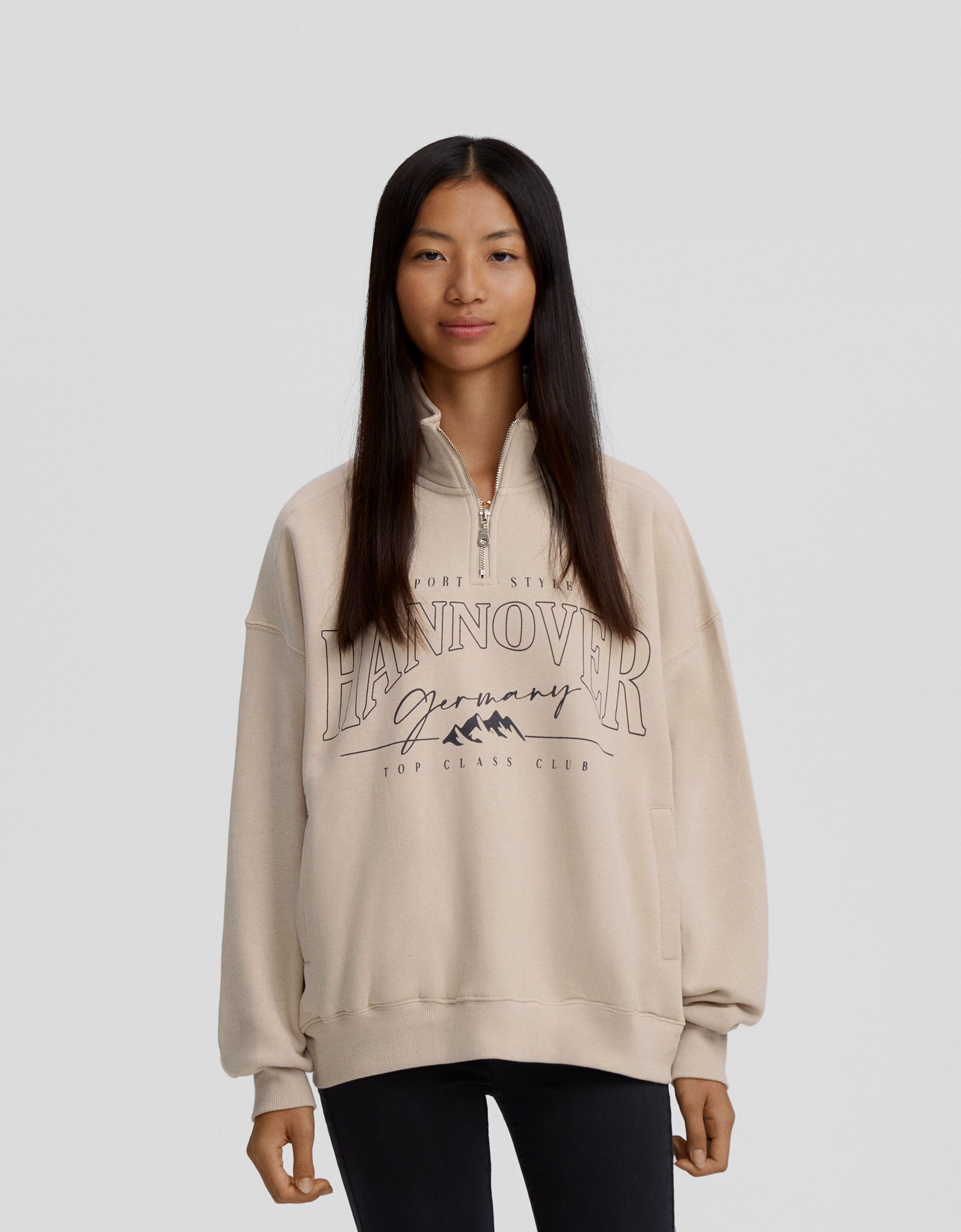 Sudadera cremallera print