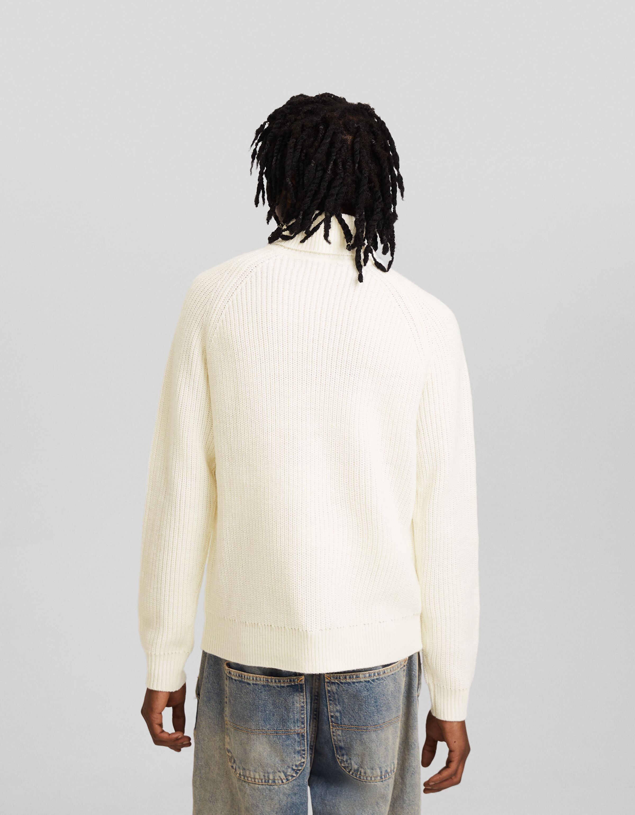 Jersey cuello subido con lana