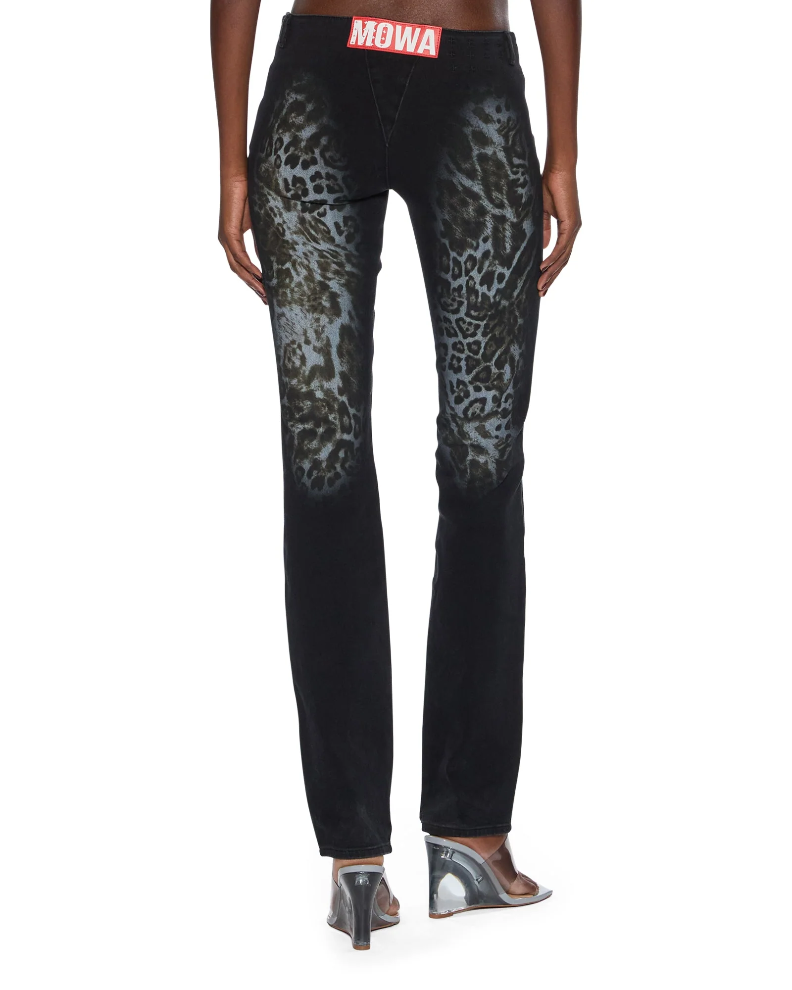 MOWALOLA JEAN BLACK CHEETAH