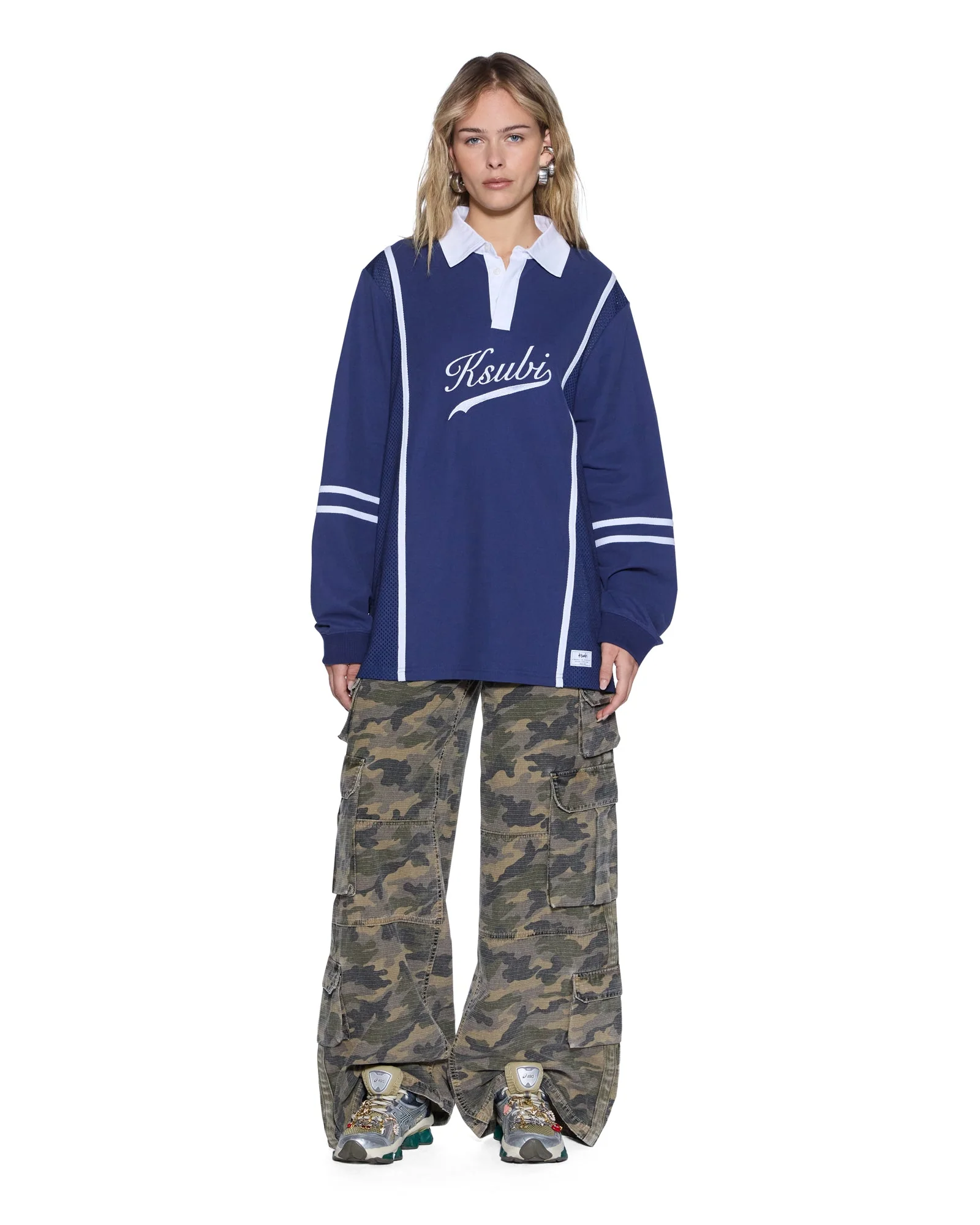 PLAYOFF LS POLO JERSEY NAVY