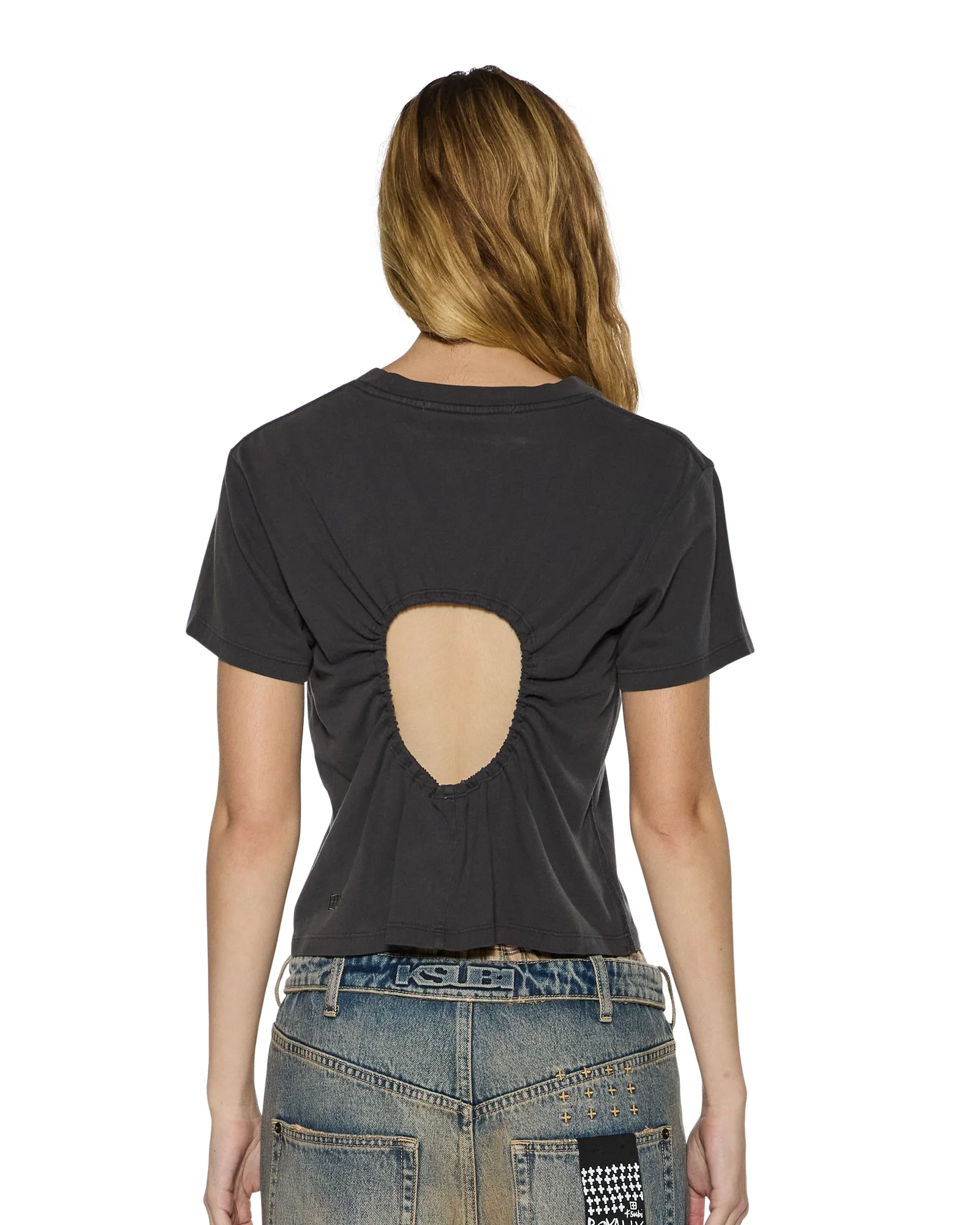 FUNNY BUNNY SHRUNKEN SS TEE WASHED BLACK