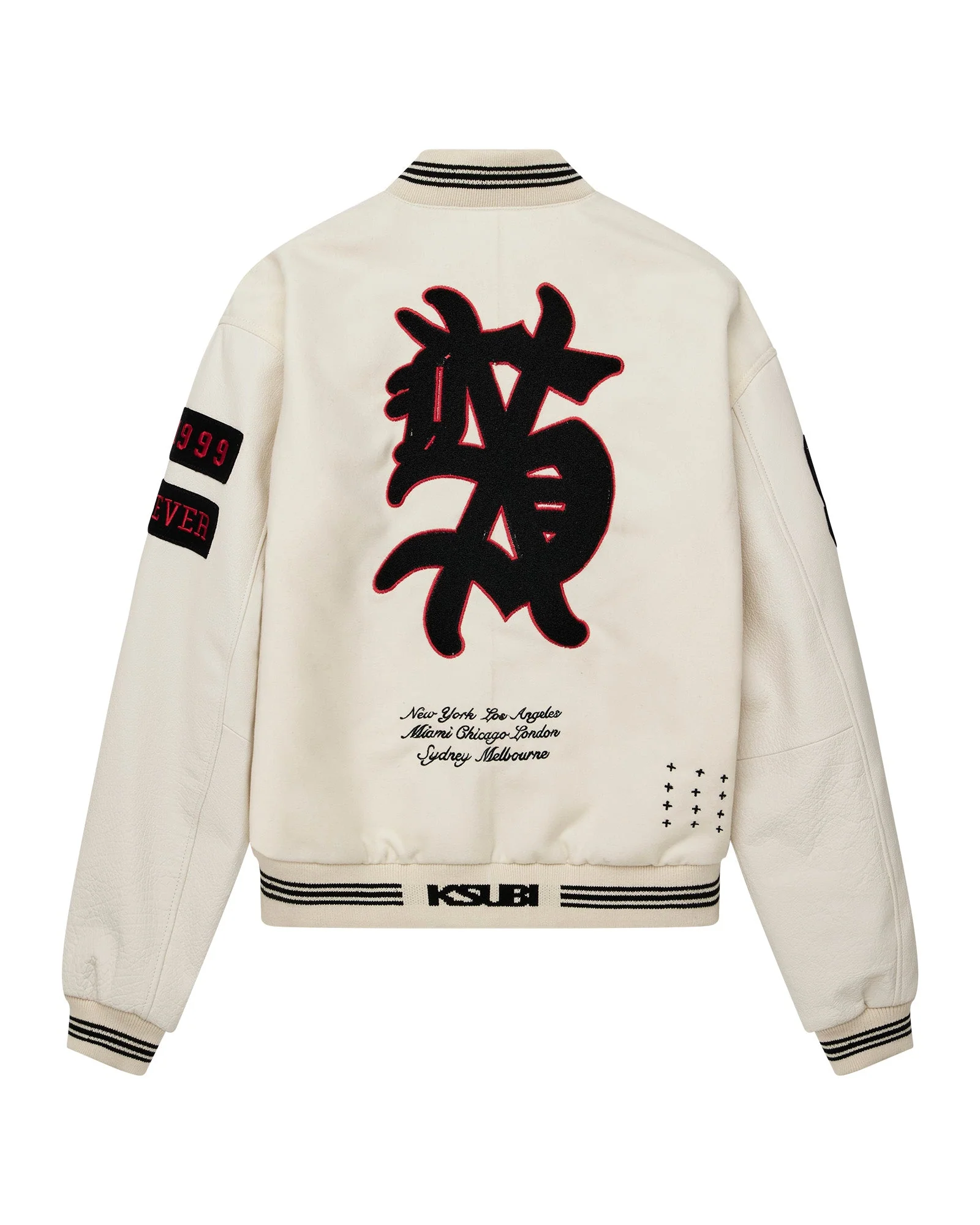 PLAYOFF VARSITY JACKET ECRU