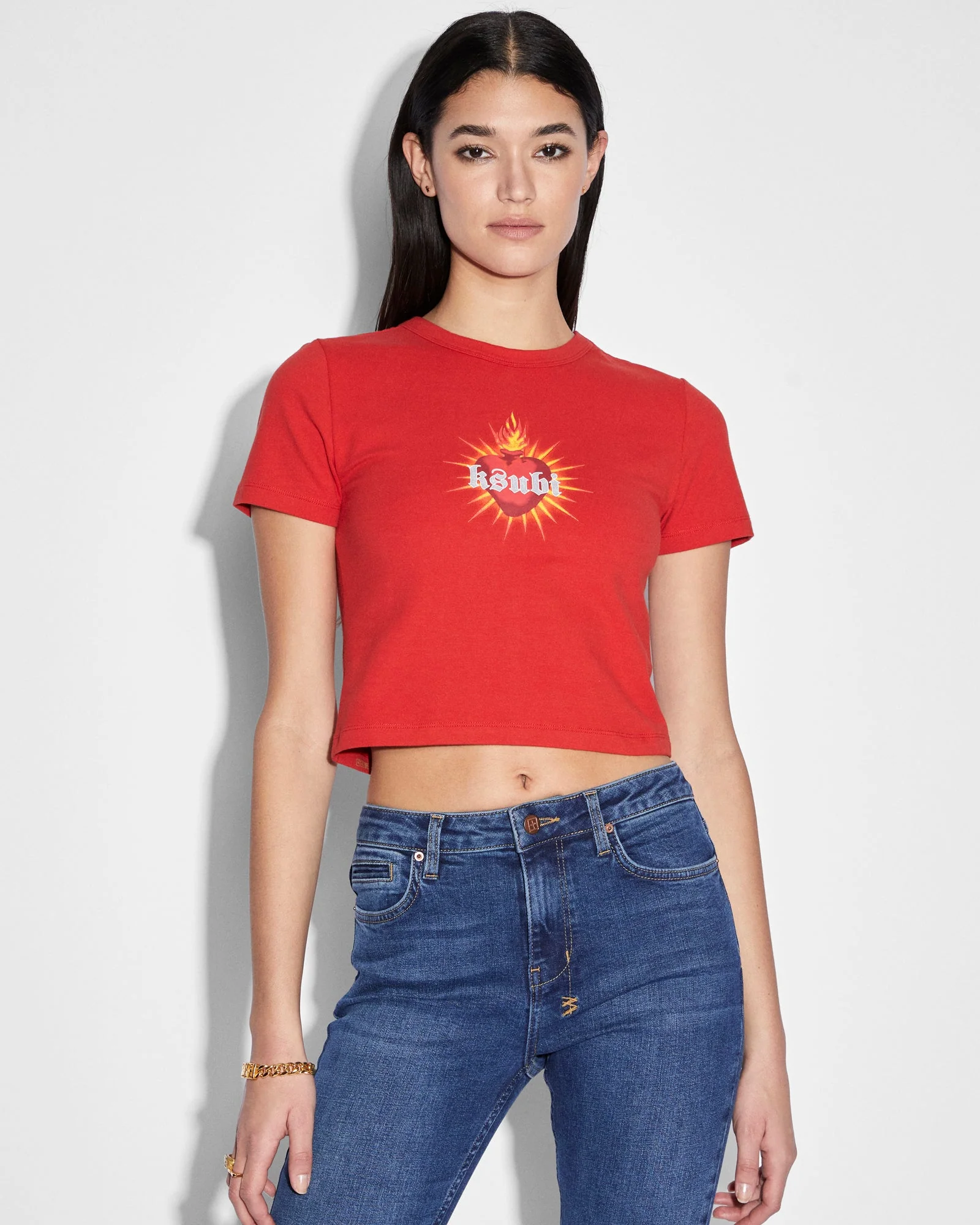 SANCTIFIED BABY SS TEE CRIMSON