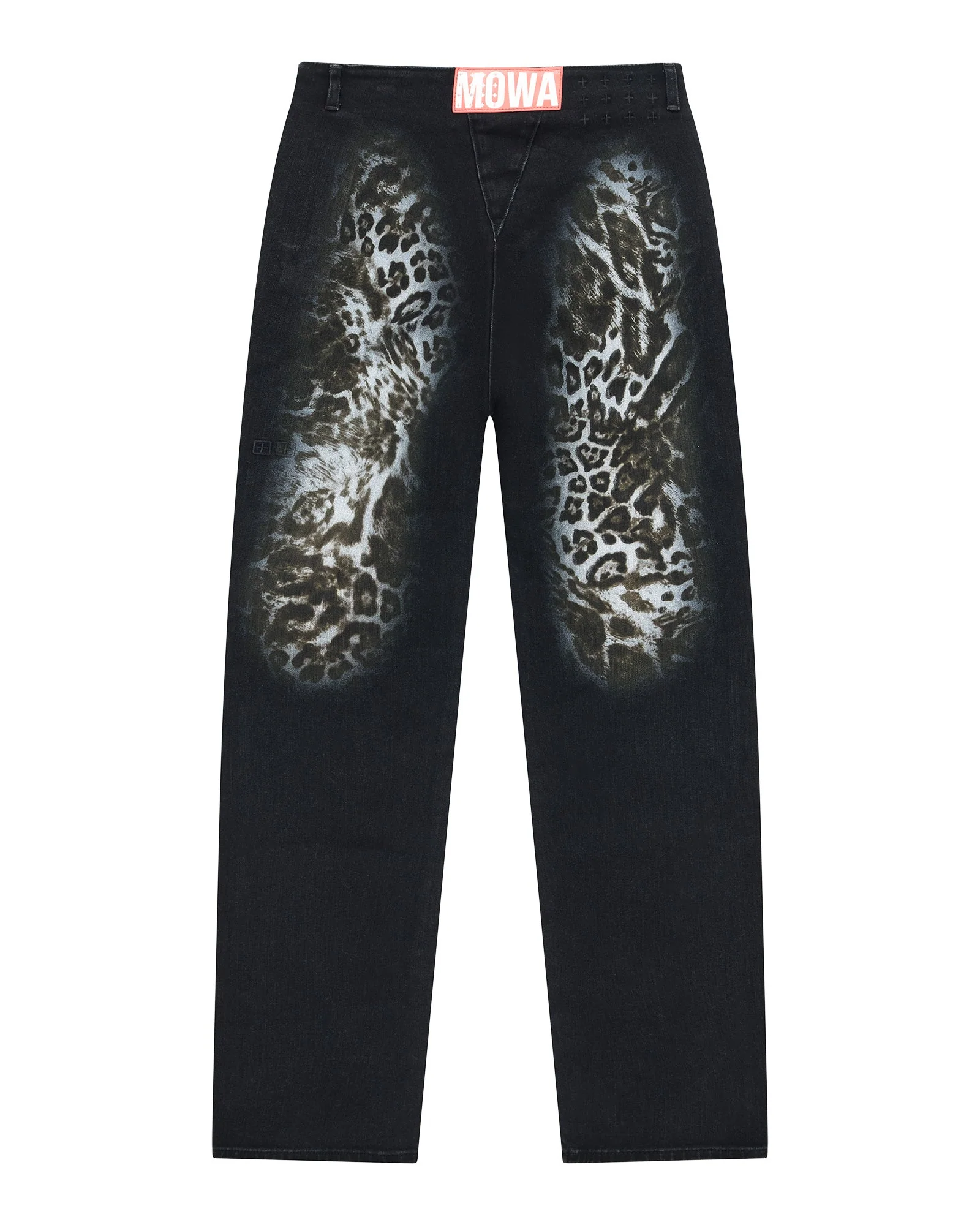 MOWALOLA JEAN BLACK CHEETAH