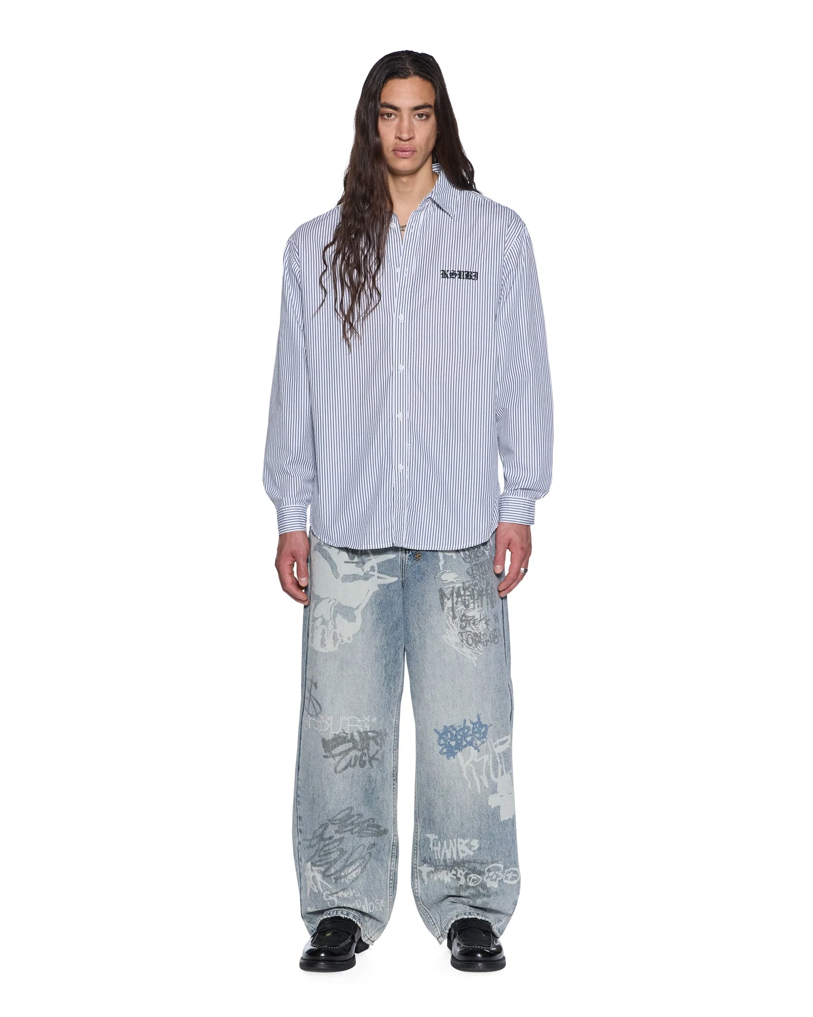 HAUNTED KSIGNATURE LS SHIRT BLACK STRIPE