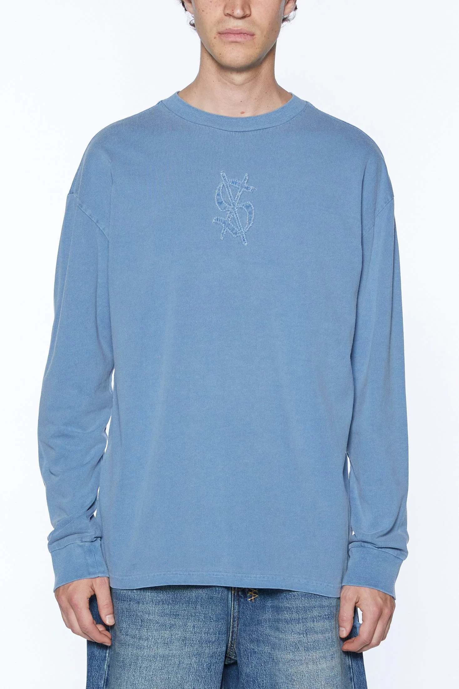 STITCH UP BIGGIE LS TEE MARINE