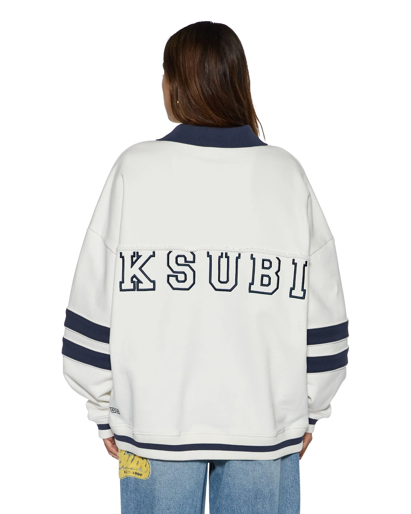 99 BOYFRIEND POLO SWEATSHIRT VINTAGE WHITE