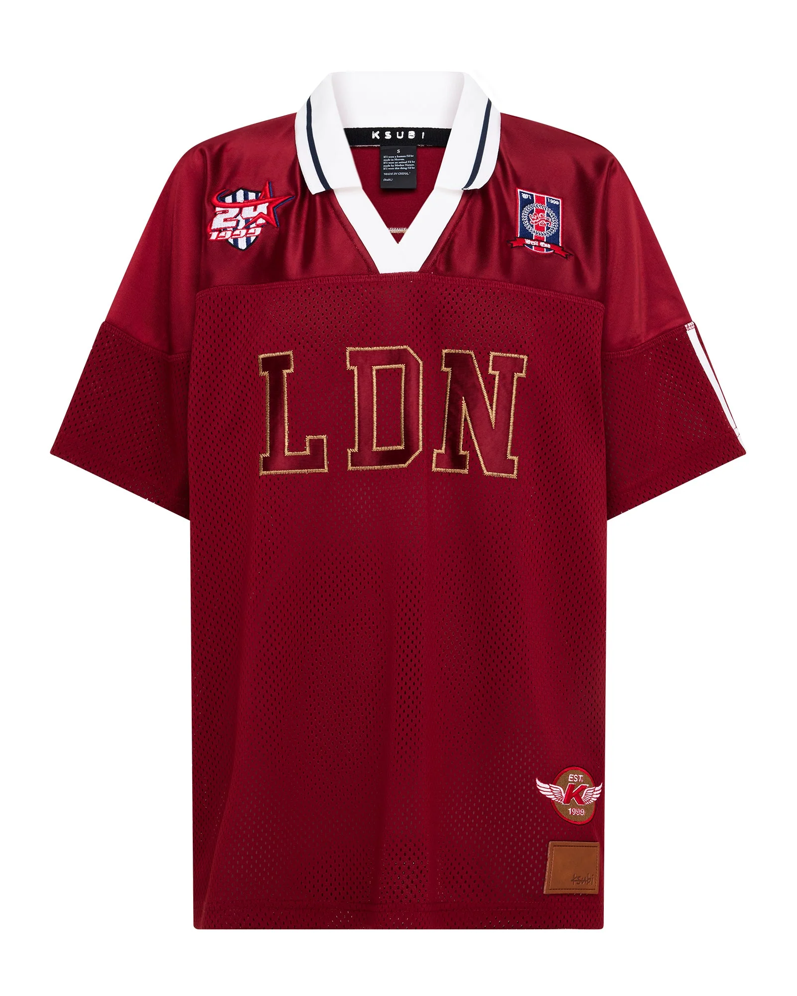 LDN BOYFRIEND SS JERSEY GARNET