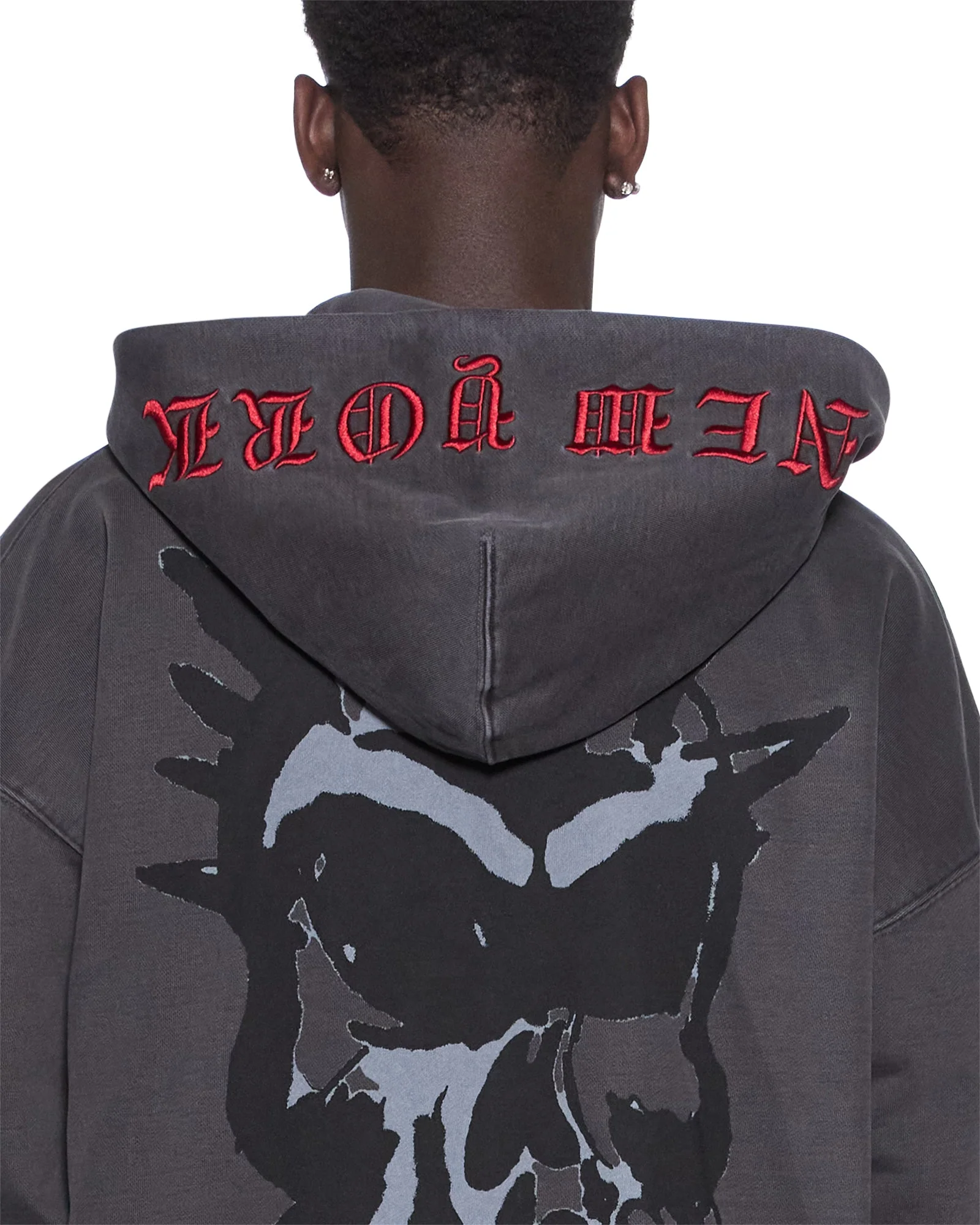 GRAFF EKCESS ZIP THRU HOODIE FADED BLACK