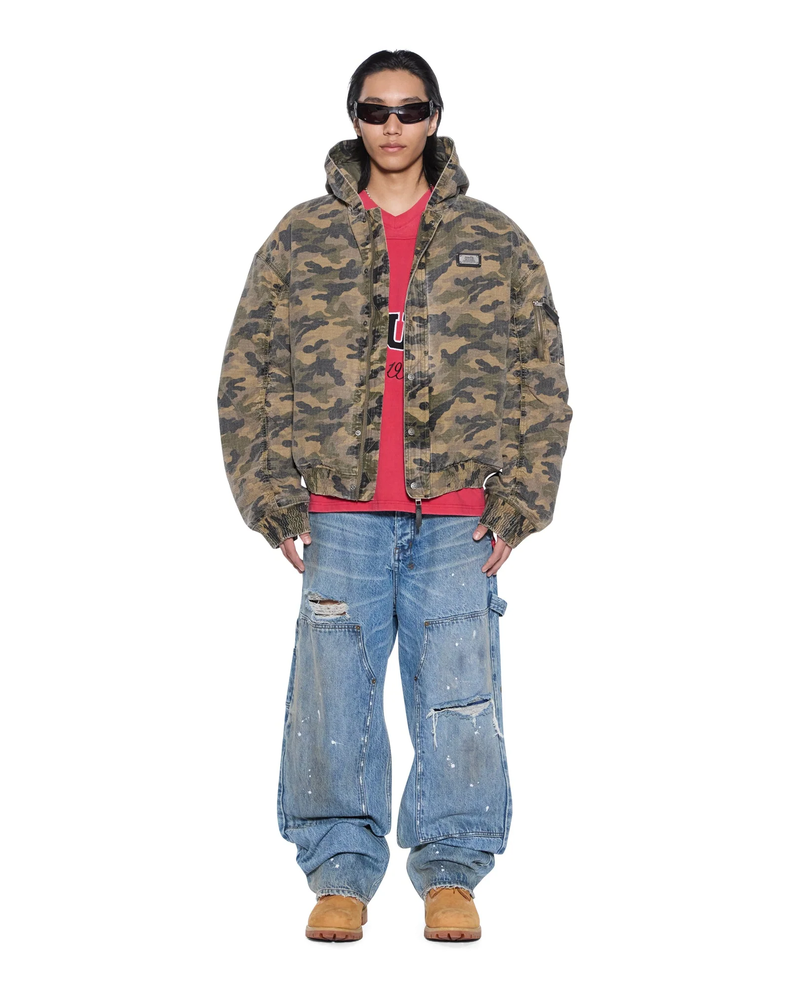 PLATED BOMBER JACKET CAMO