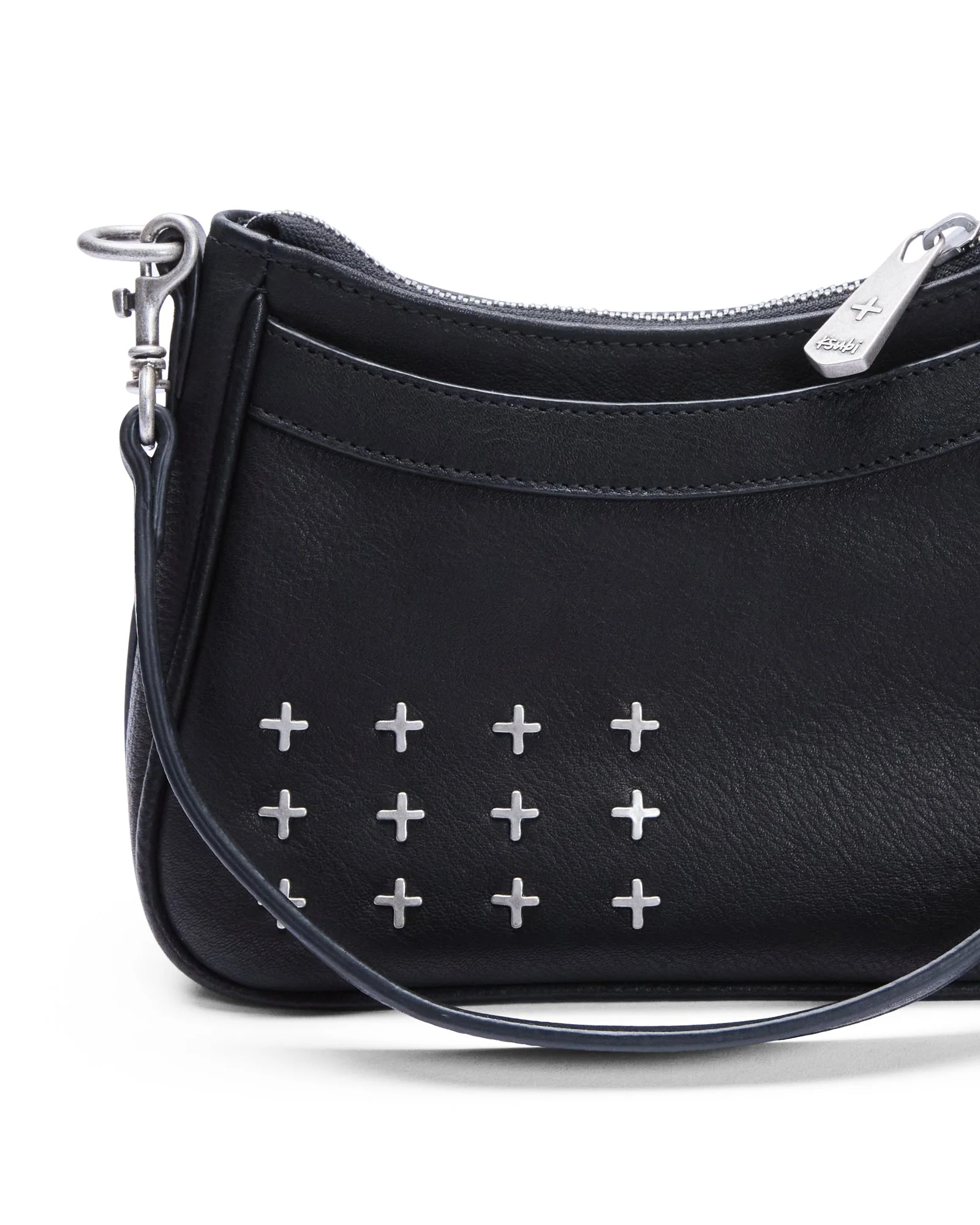 TRASH BAG MINI BLACK LEATHER