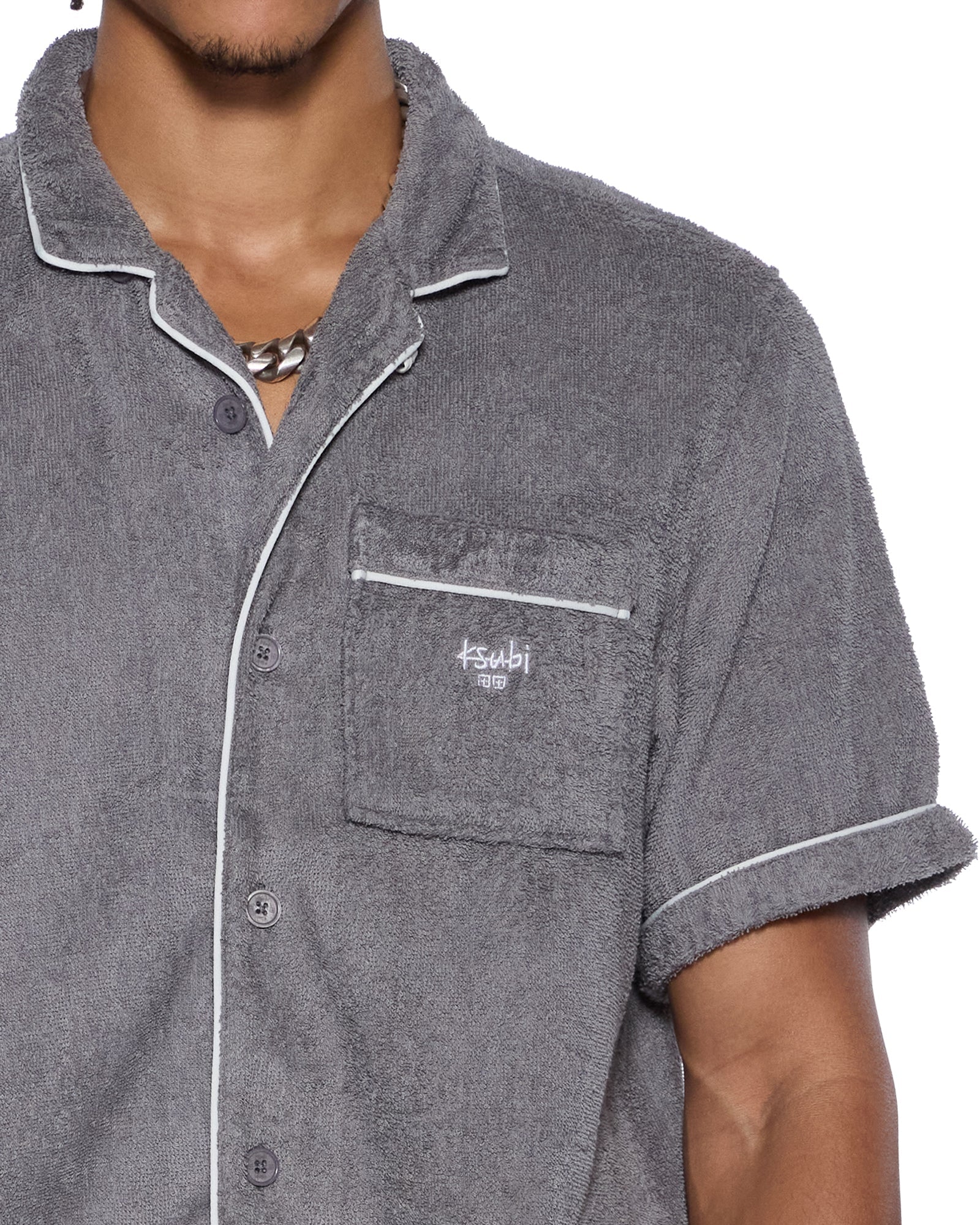 LOUNGE SS RESORT SHIRT CHARCOAL