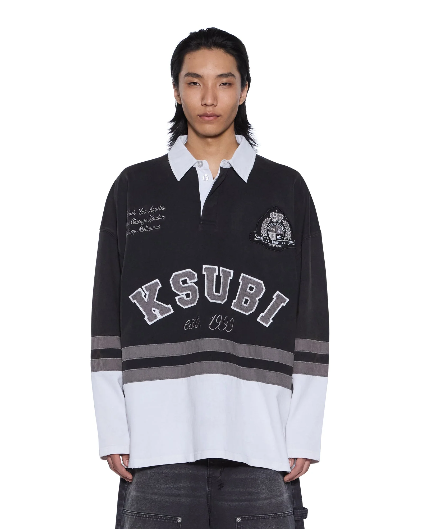 DUKE RUGBY LS JERSEY BLACK