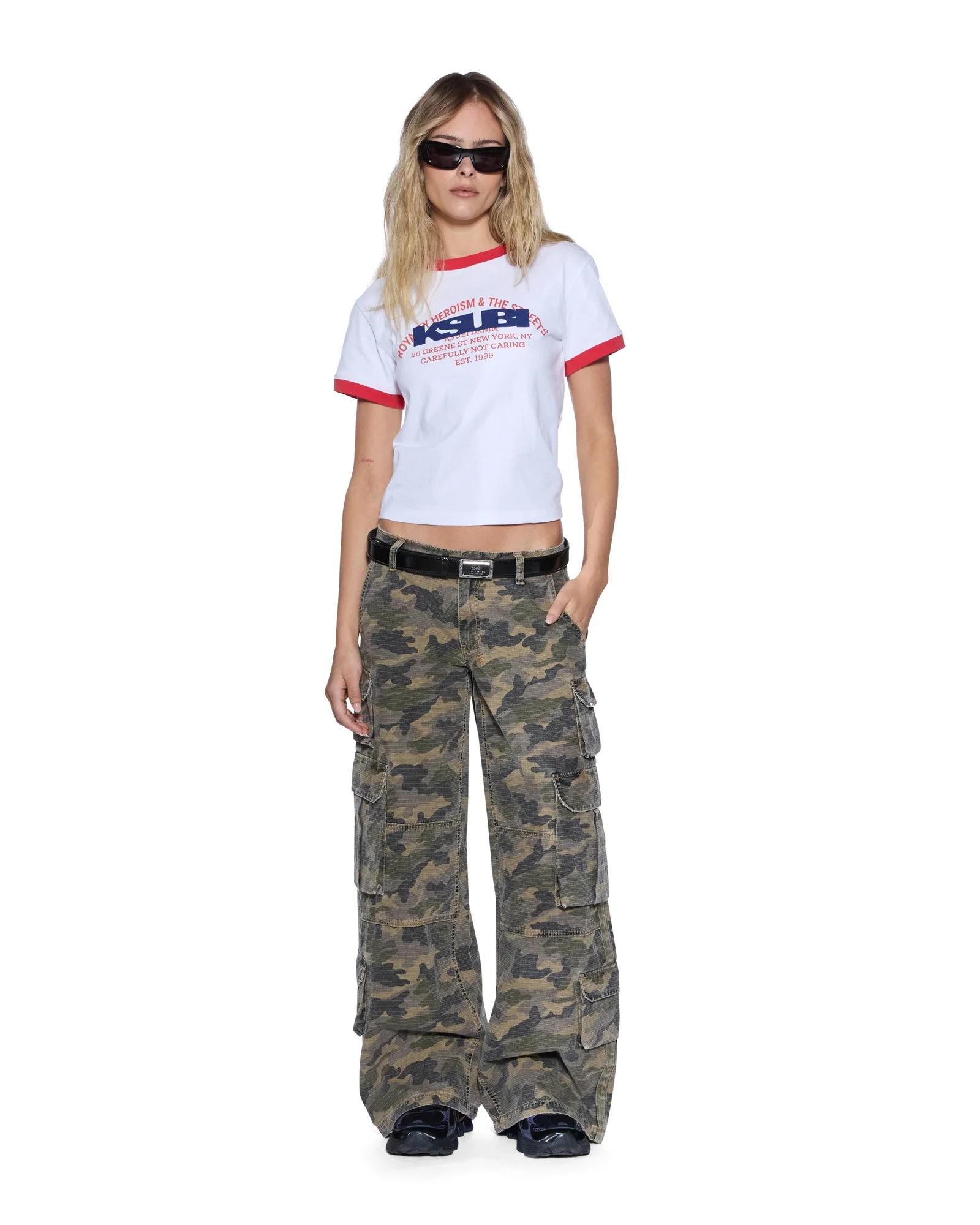 VARSITY SHRUNKEN SS TEE WHITE