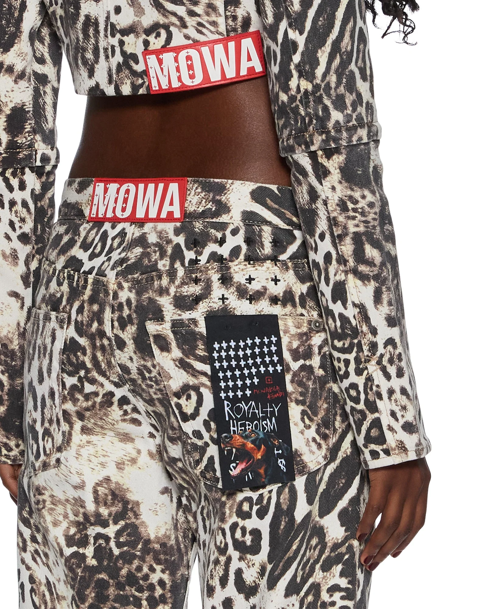 MOWALOLA CROP JACKET CHEETAH