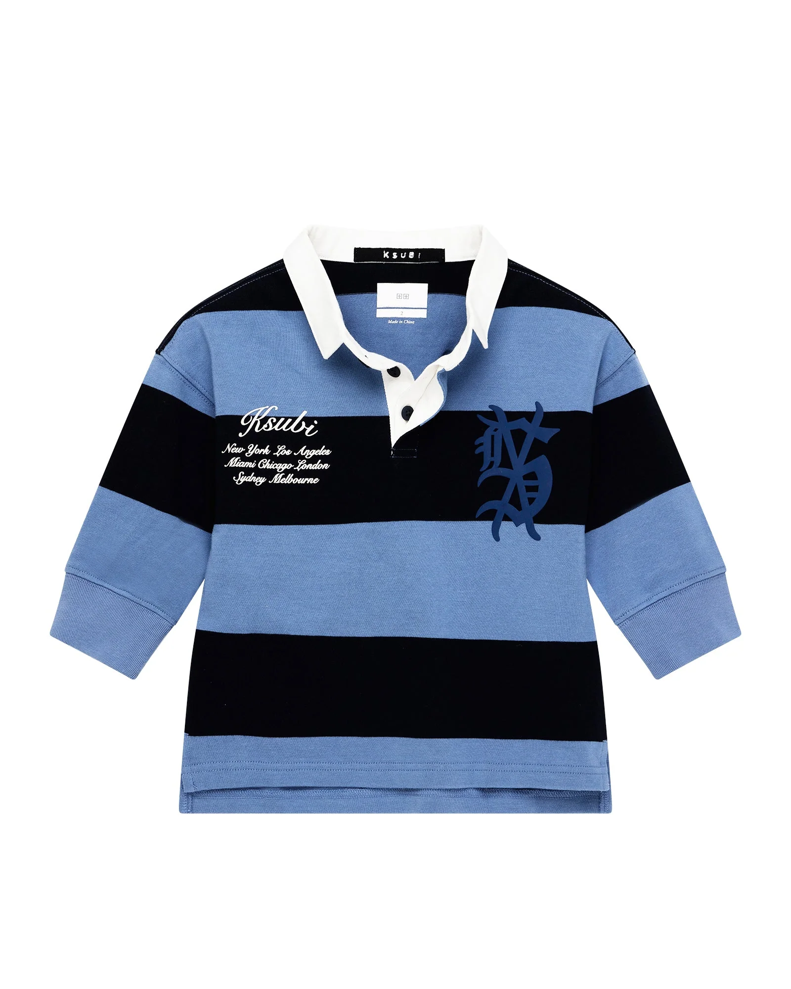 LIL RUGGED RUGBY LS JERSEY FADED ICE