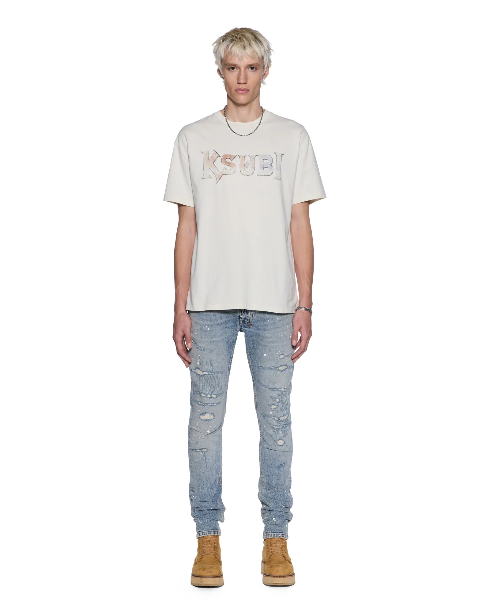 DEATH SNAKE BIGGIE SS TEE ANTIQUE WHITE