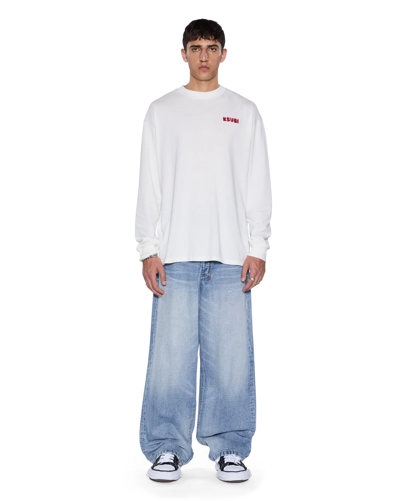 MEKANIK EKCESS LS TEE WHITE/RED