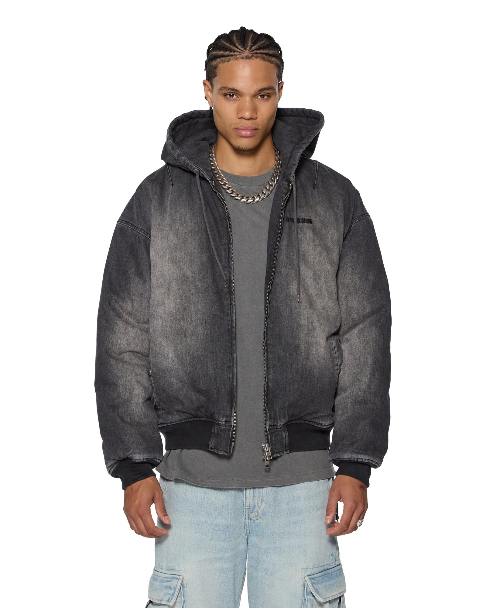 SLOUCH BOMBER JACKET FADED BLACK