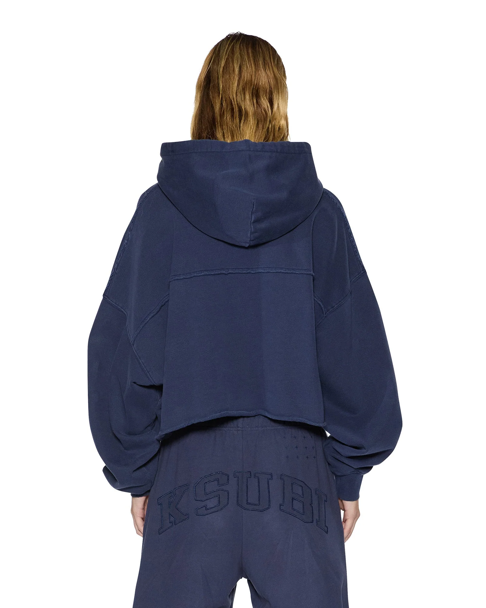 OH G HOODIE CROPPED INK BLUE