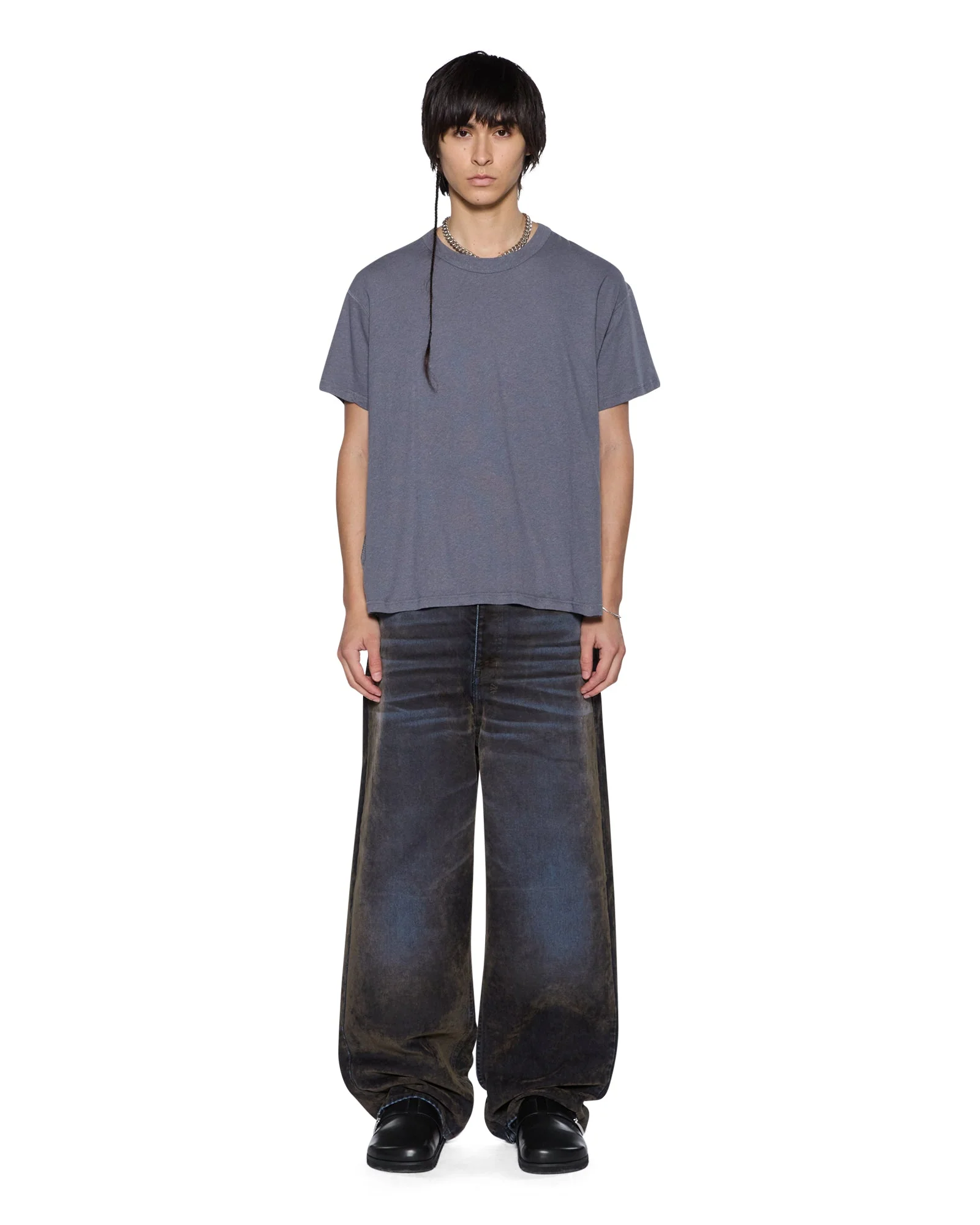 SLUB SID SS TEE CHARCOAL