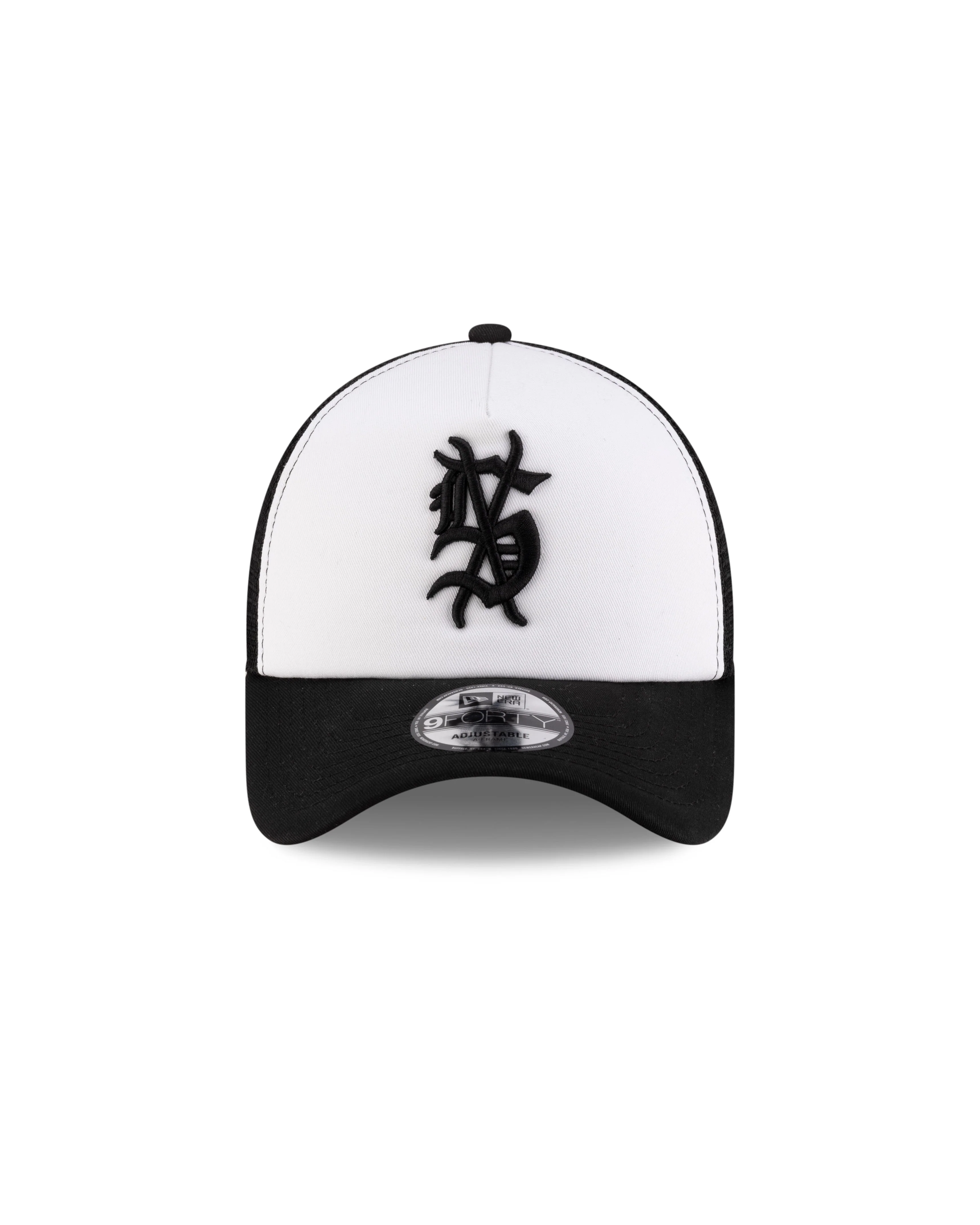 KSUBI X NEW ERA 9FORTY A-FRAME TRUCKER CAP BLACK/WHITE