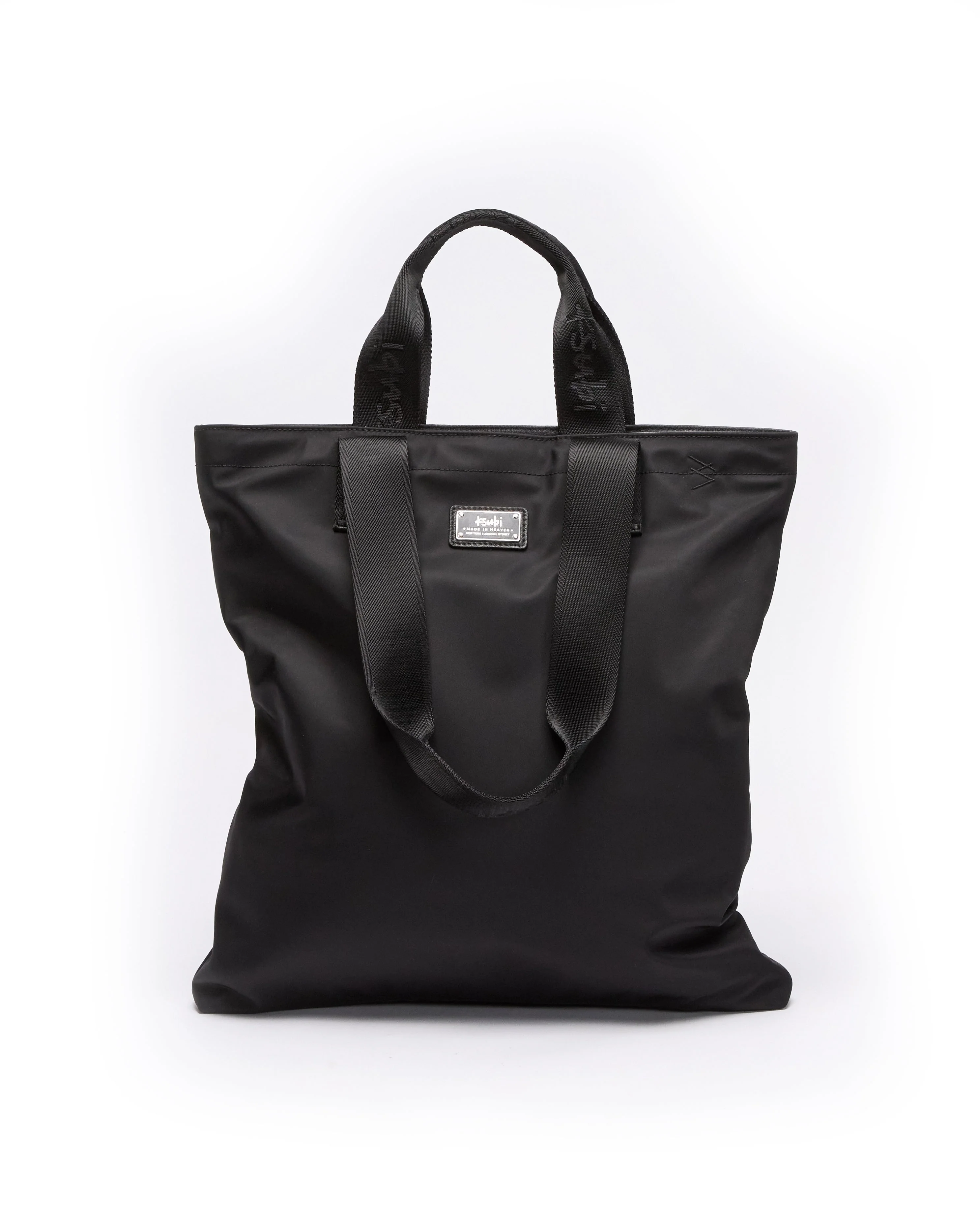 MADE IN HEAVEN NYLON LEATHER TOTE BLACK