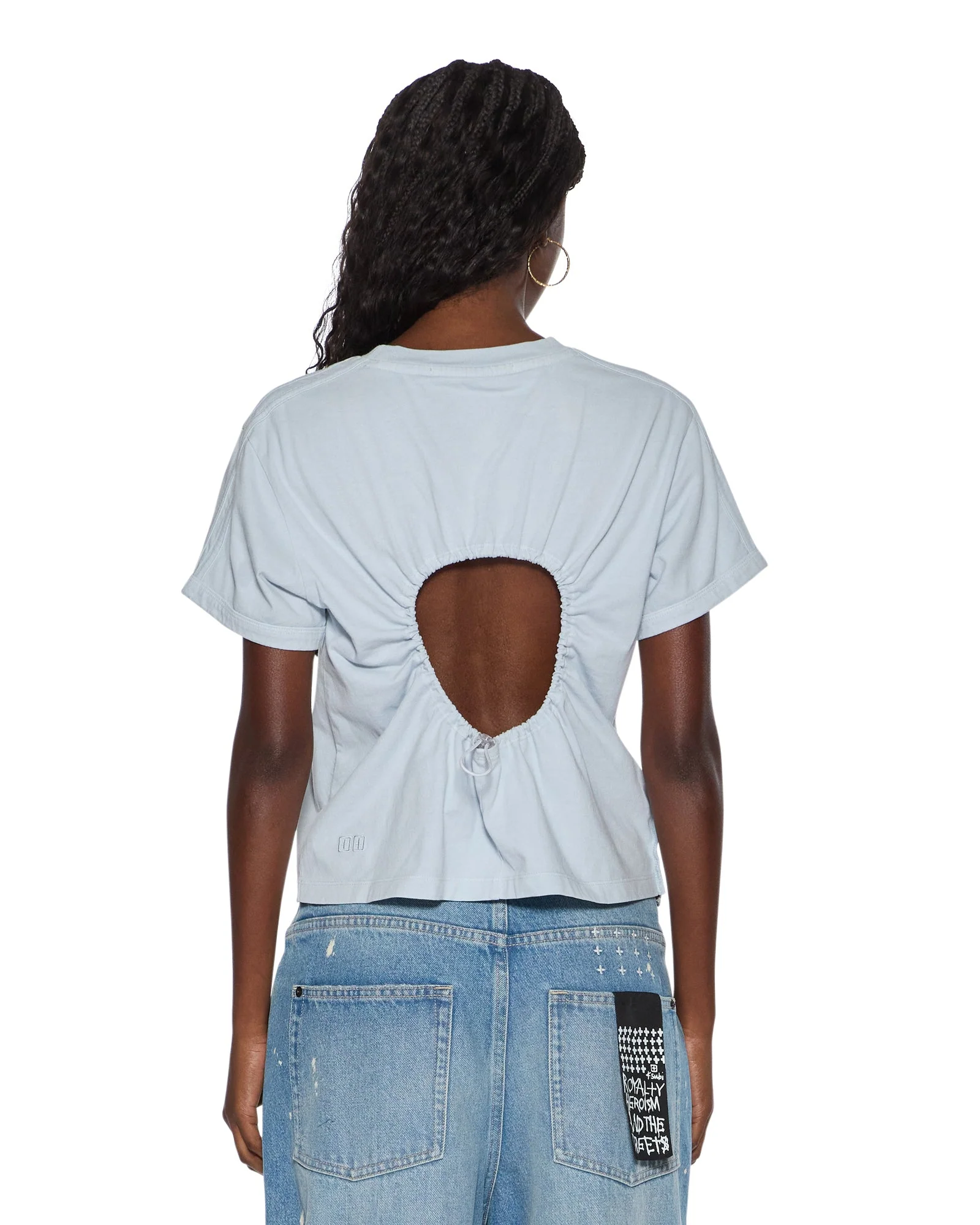 ART TRIP SHRUNKEN CUT OUT TEE ICE MIST