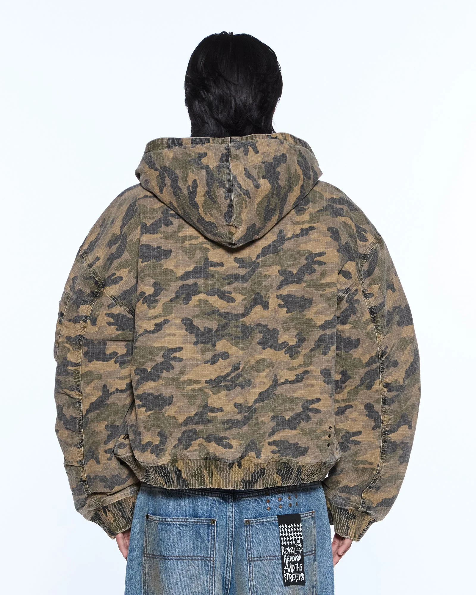 PLATED BOMBER JACKET CAMO