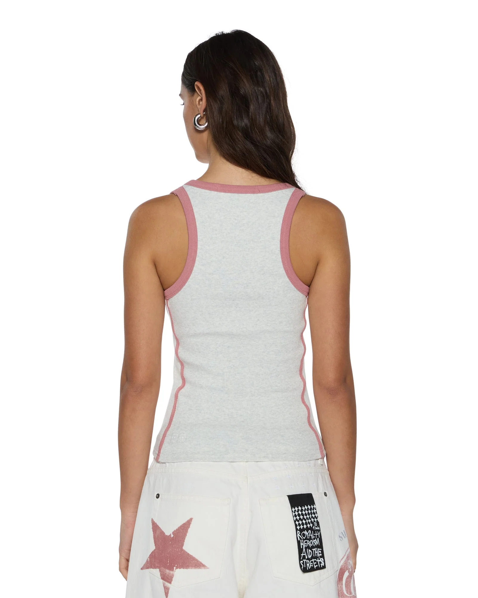 PITT LANE ORIGIN TANK SNOW MARLE/RED