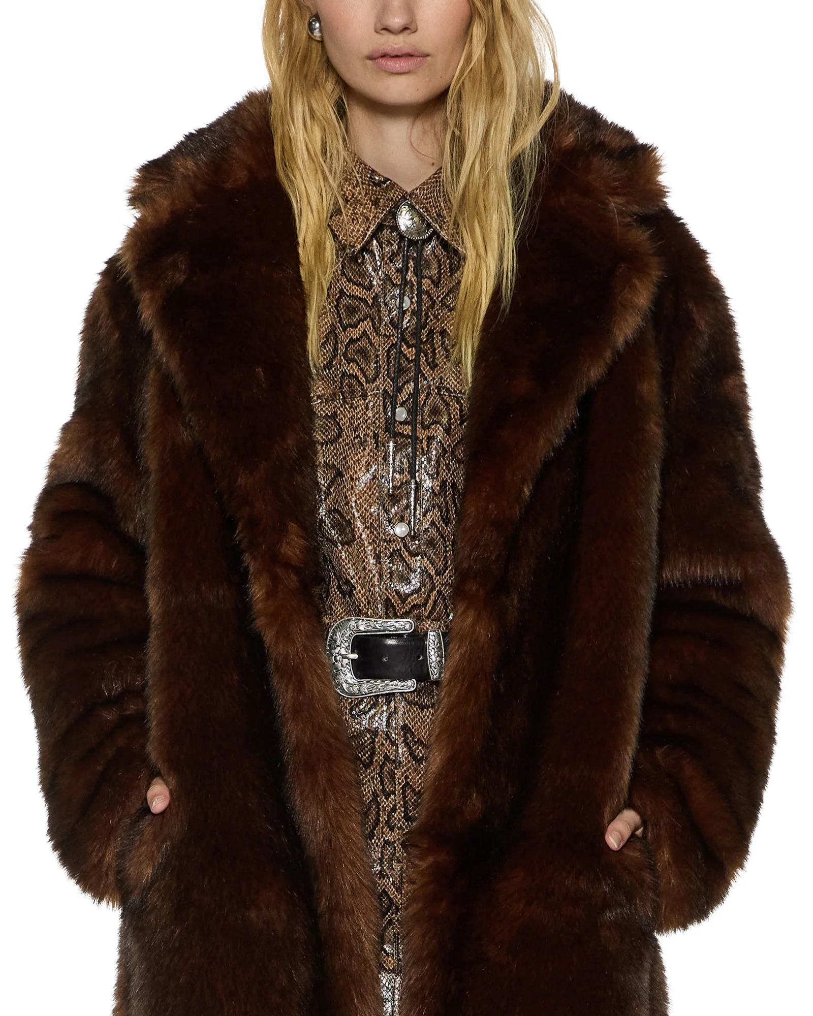 ALTON FAUX FUR JACKET TAWNY