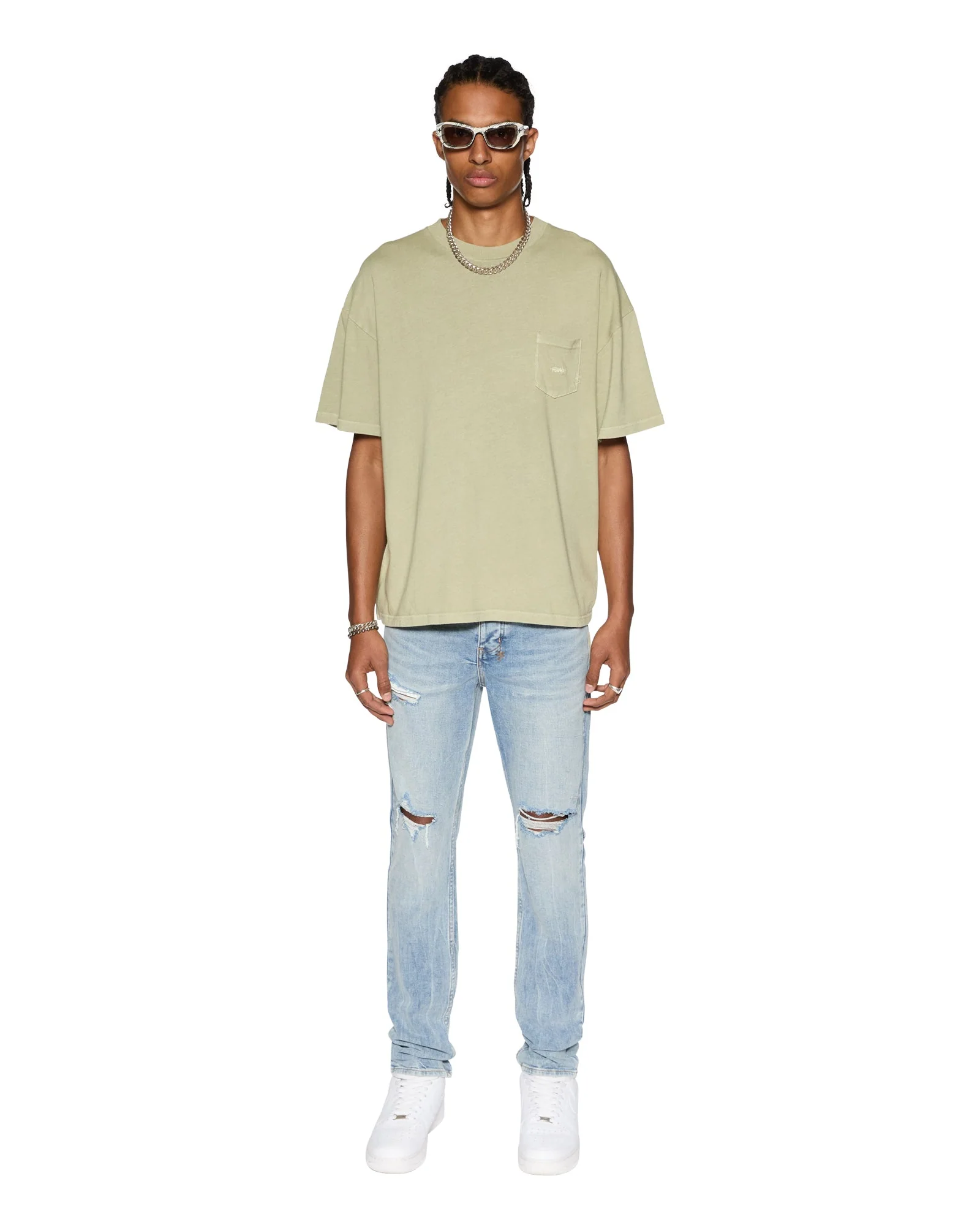 EST POCKET SS TEE GRASS