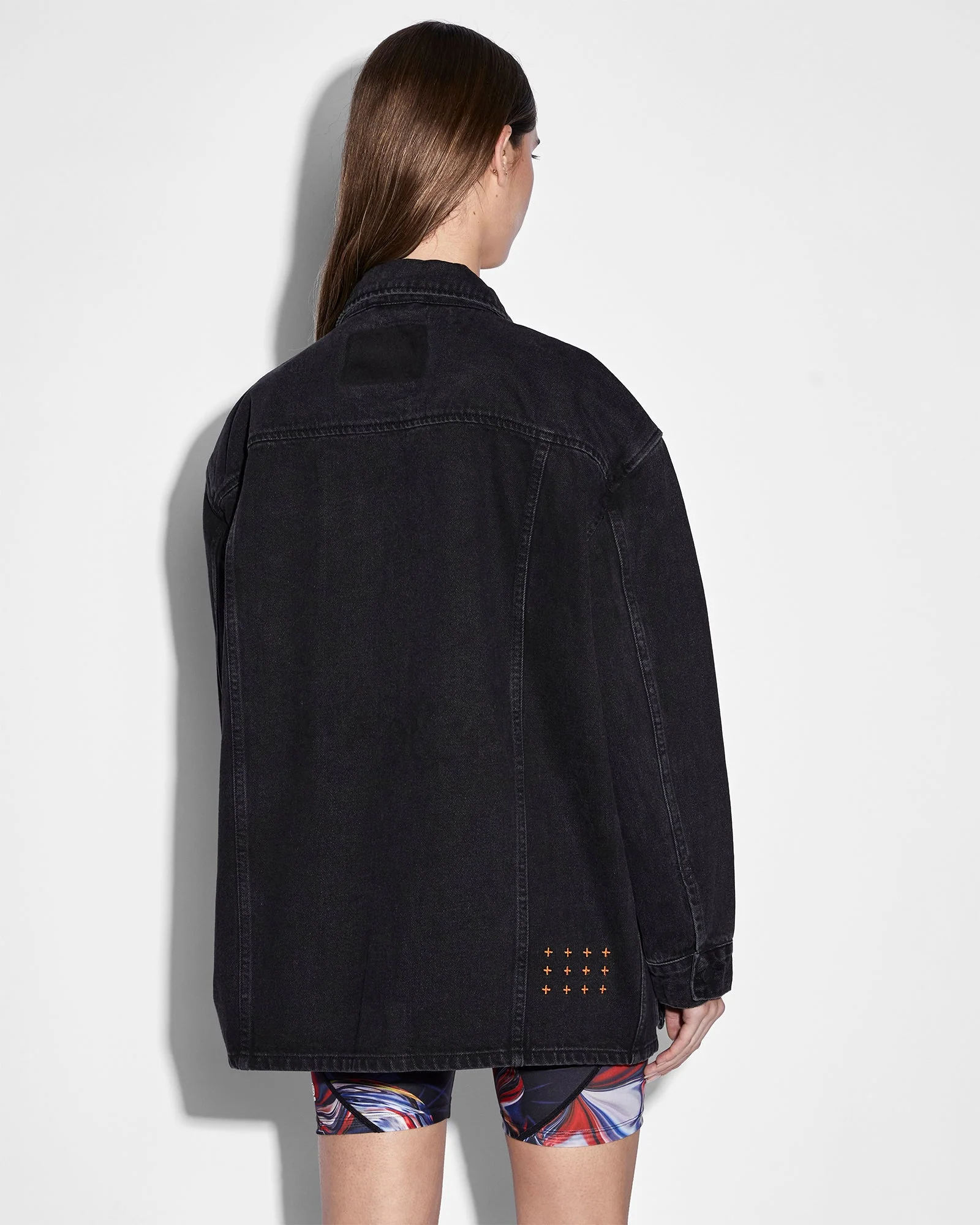 KSUBI X P.E NATION TRUCKER JACKET NOIR