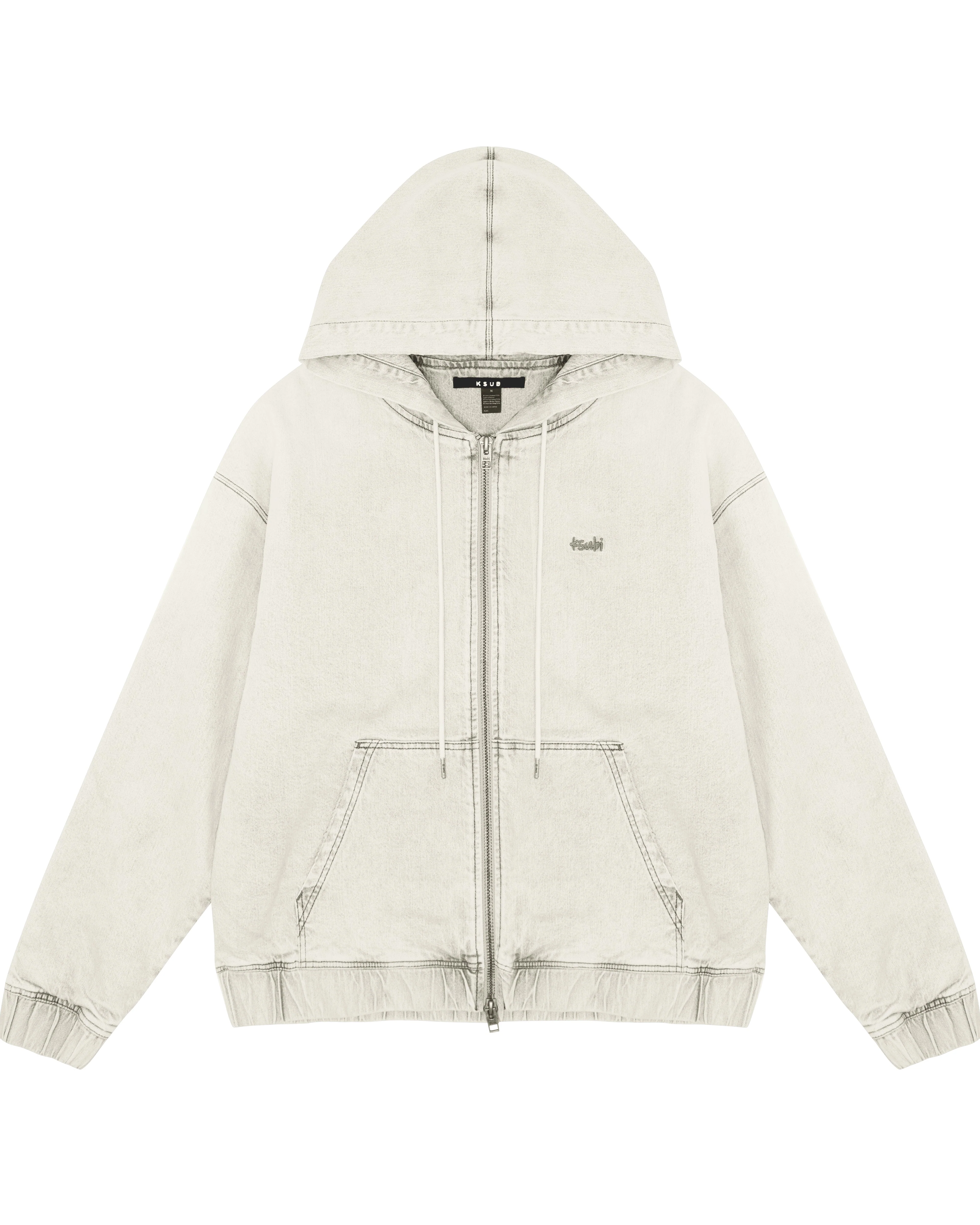 ZIPPED DENIM HOODIE PLUTO