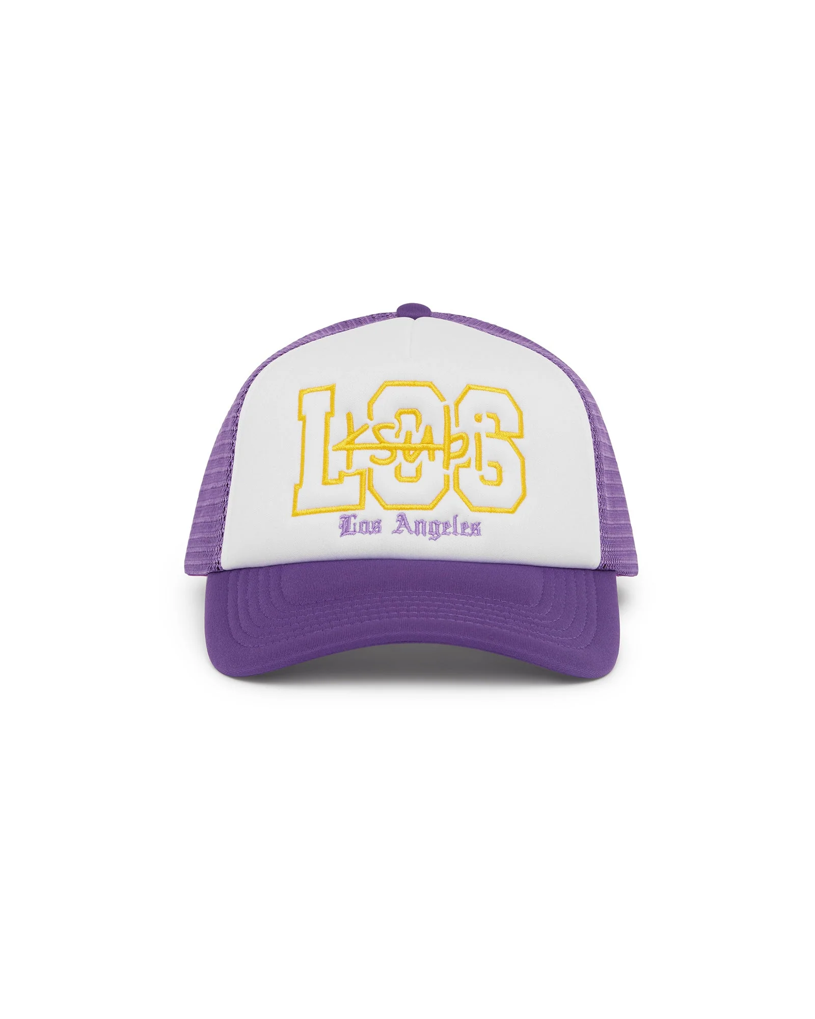 LA AND THE STREETS TRUCKER CAP PURPLE