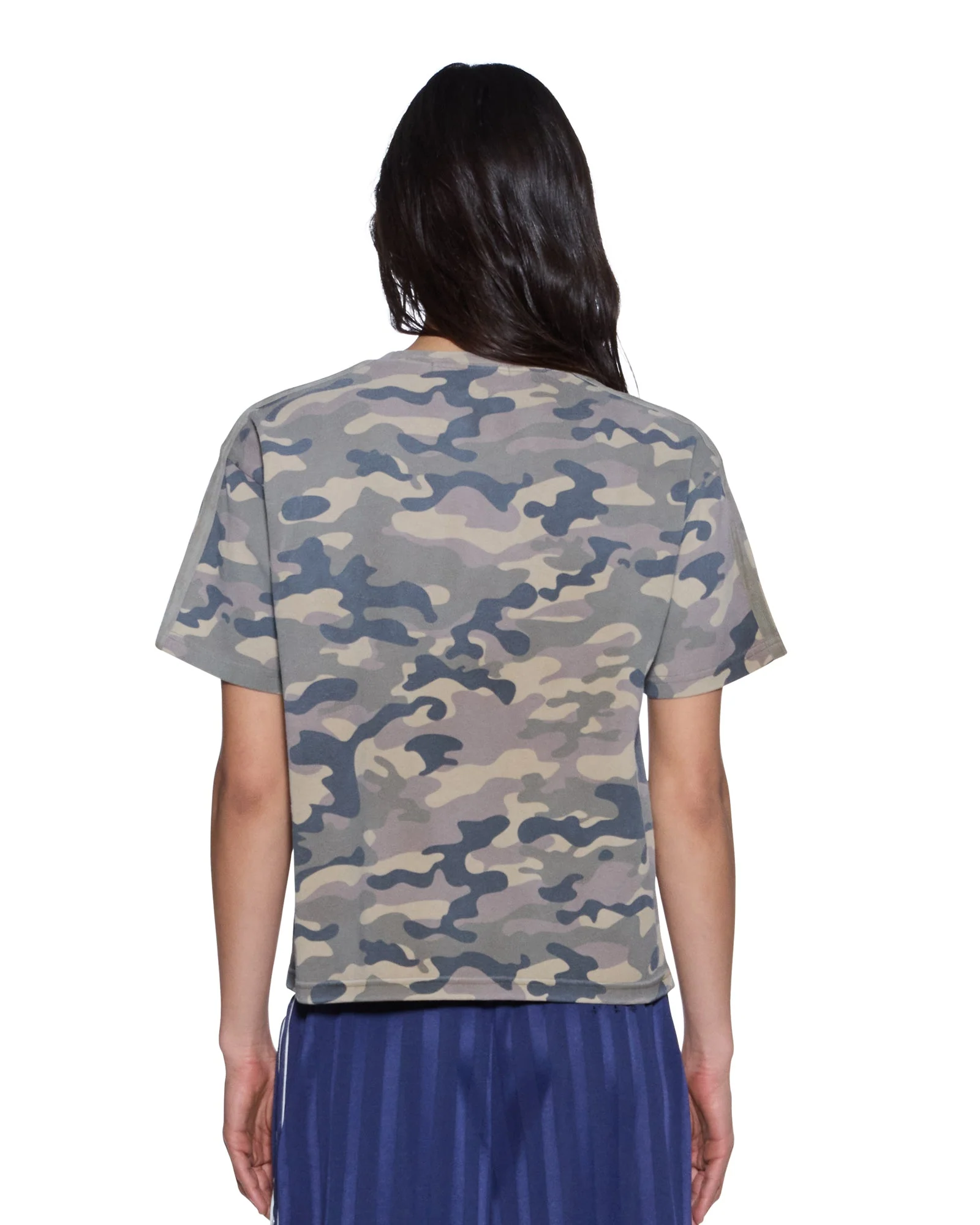 RUCHED EVERYDAY SS TEE CAMO
