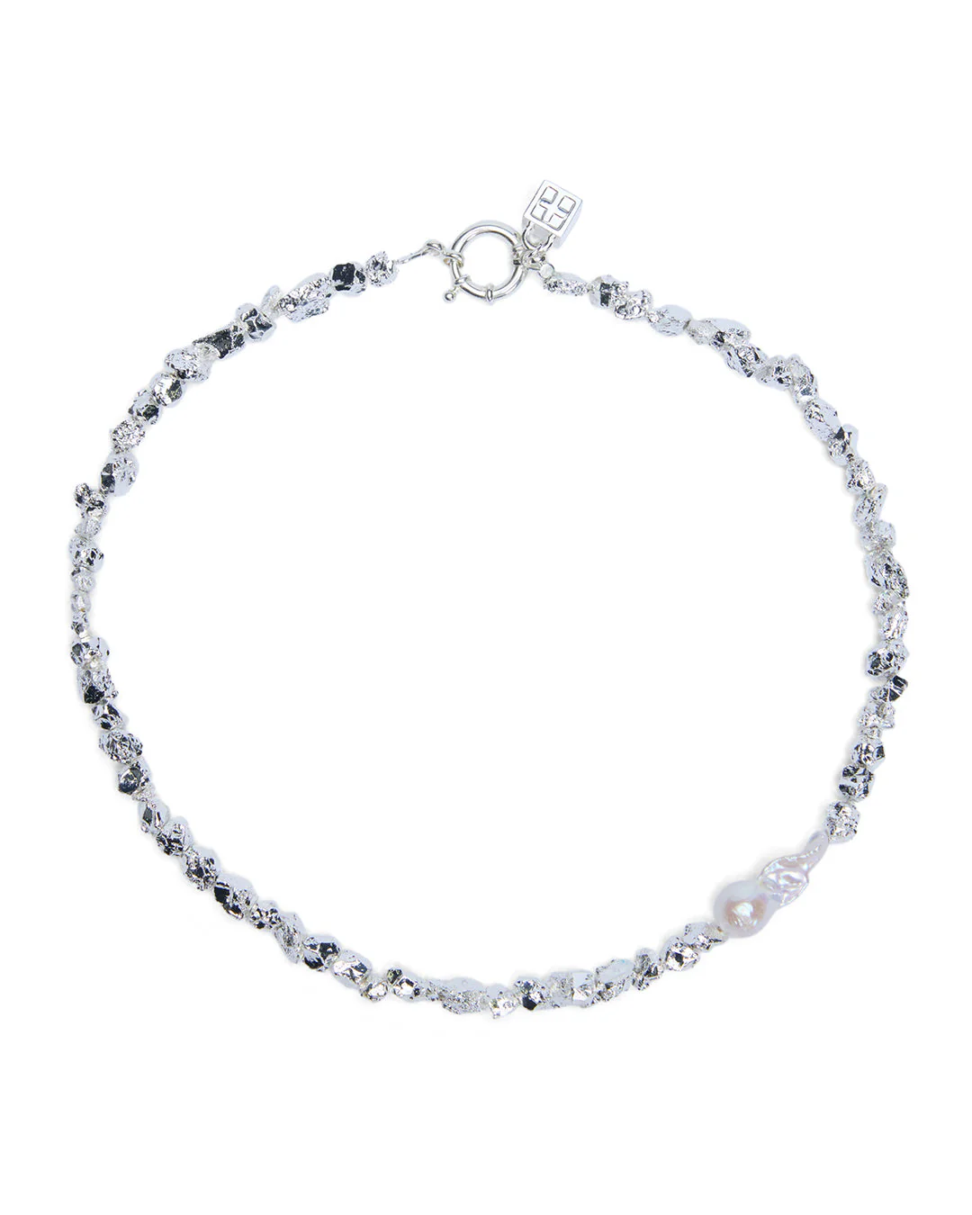 UNCUT SILVER CHOKER