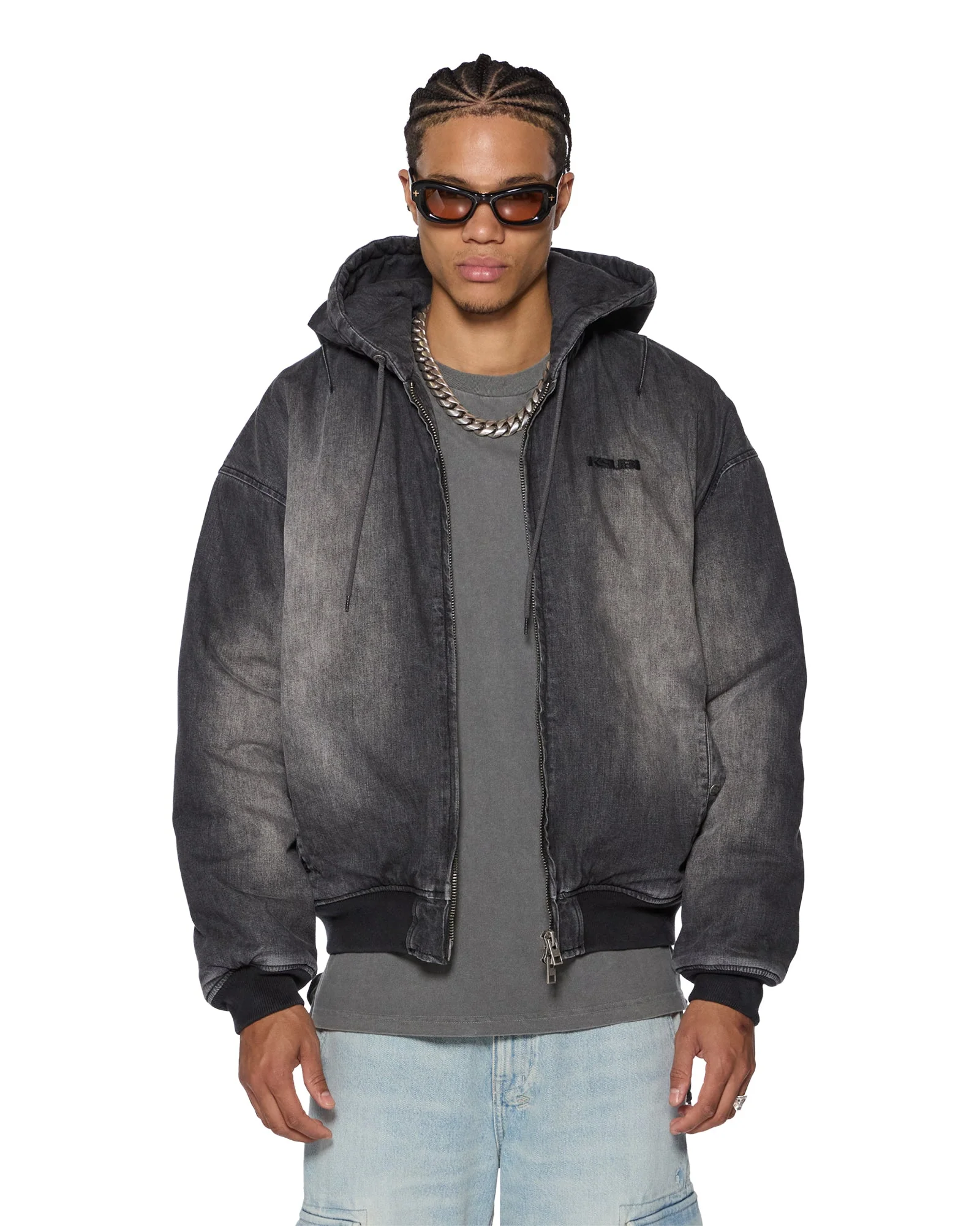 SLOUCH BOMBER JACKET FADED BLACK